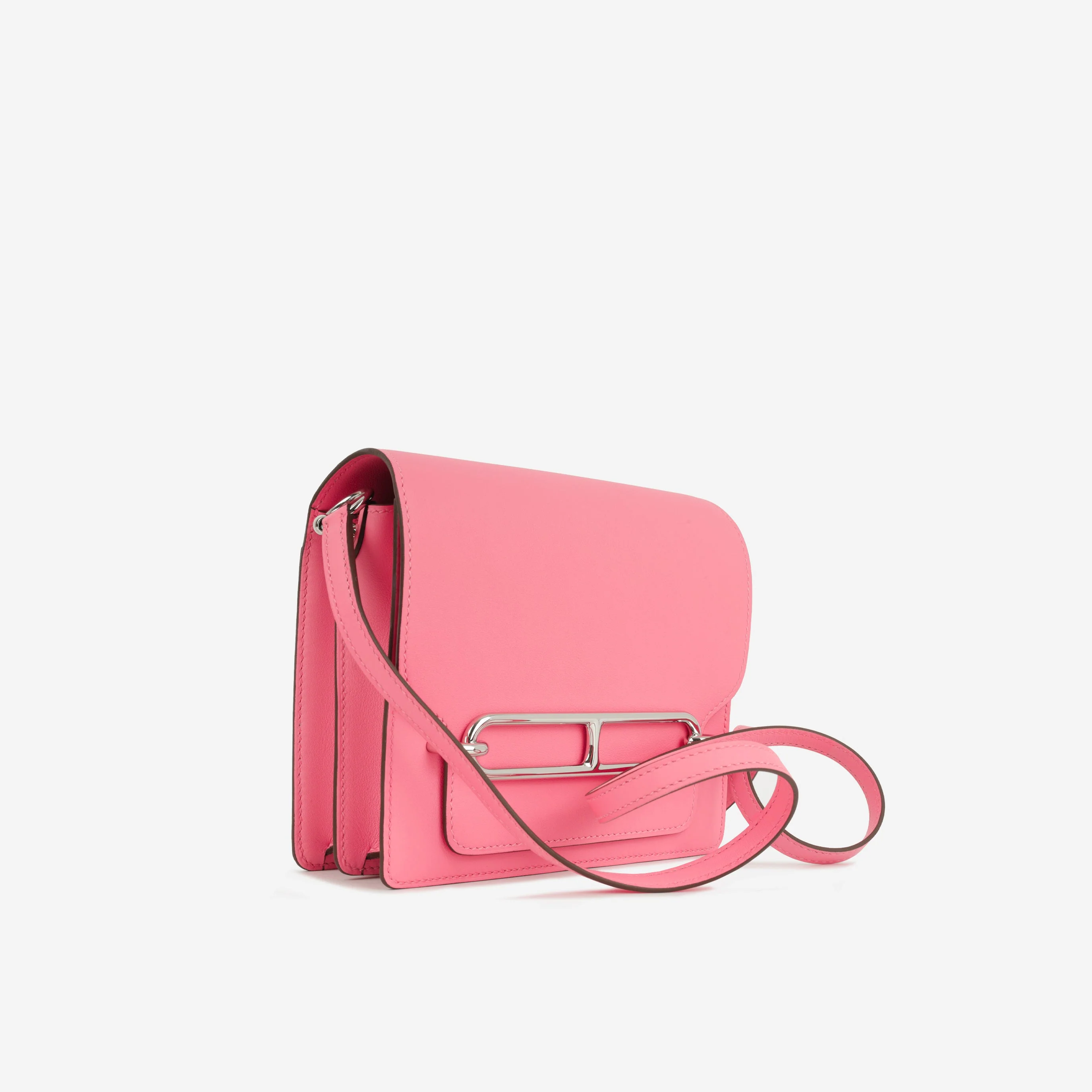 Hermès Mini Roulis - Rose Azalee Swift | Palladium Hardware - Image 3