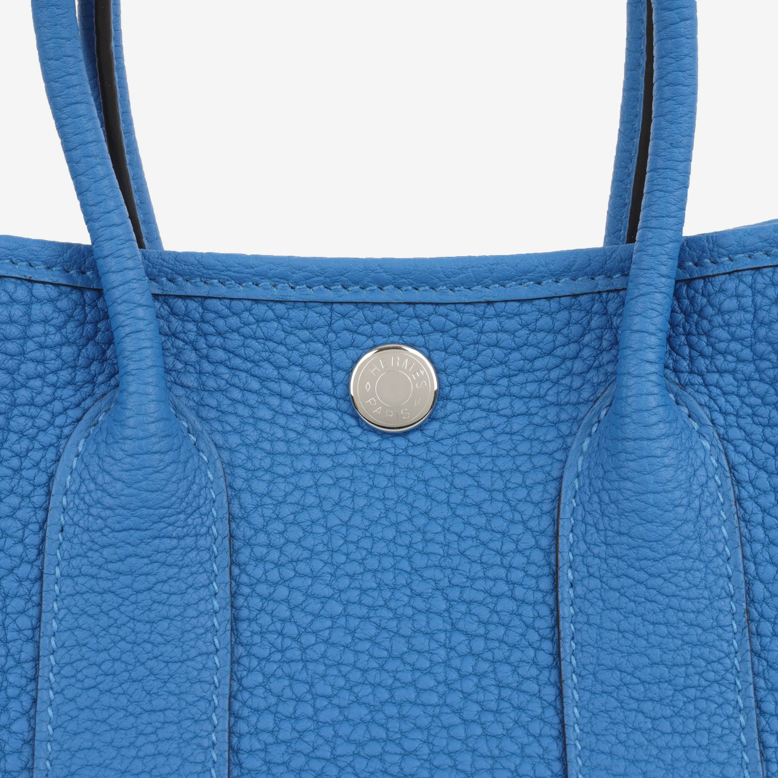 Hermès Neo Garden Party 23 - Blue Hydra Negonda | Palladium Hardware (NWT) - Image 5
