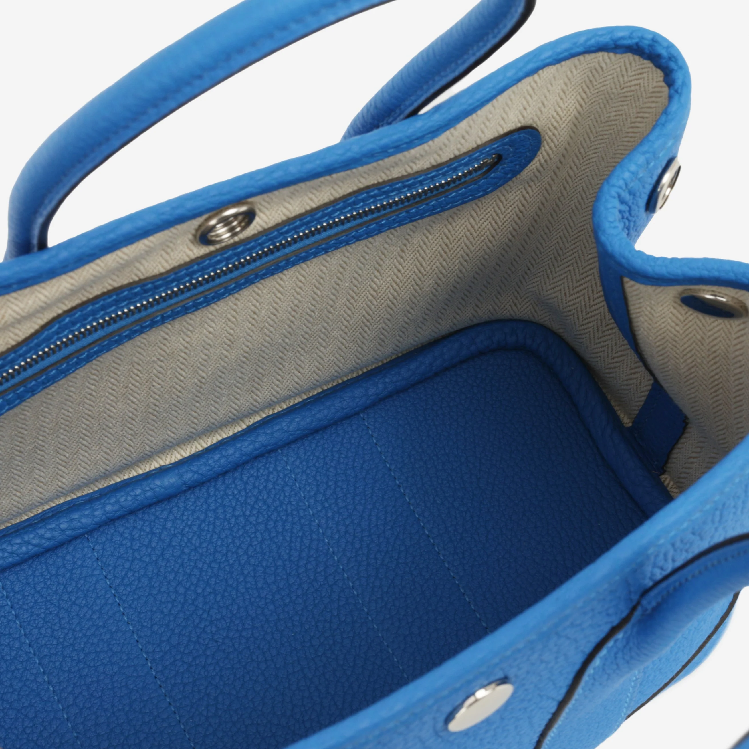 Hermès Neo Garden Party 23 - Blue Hydra Negonda | Palladium Hardware (NWT) - Image 6