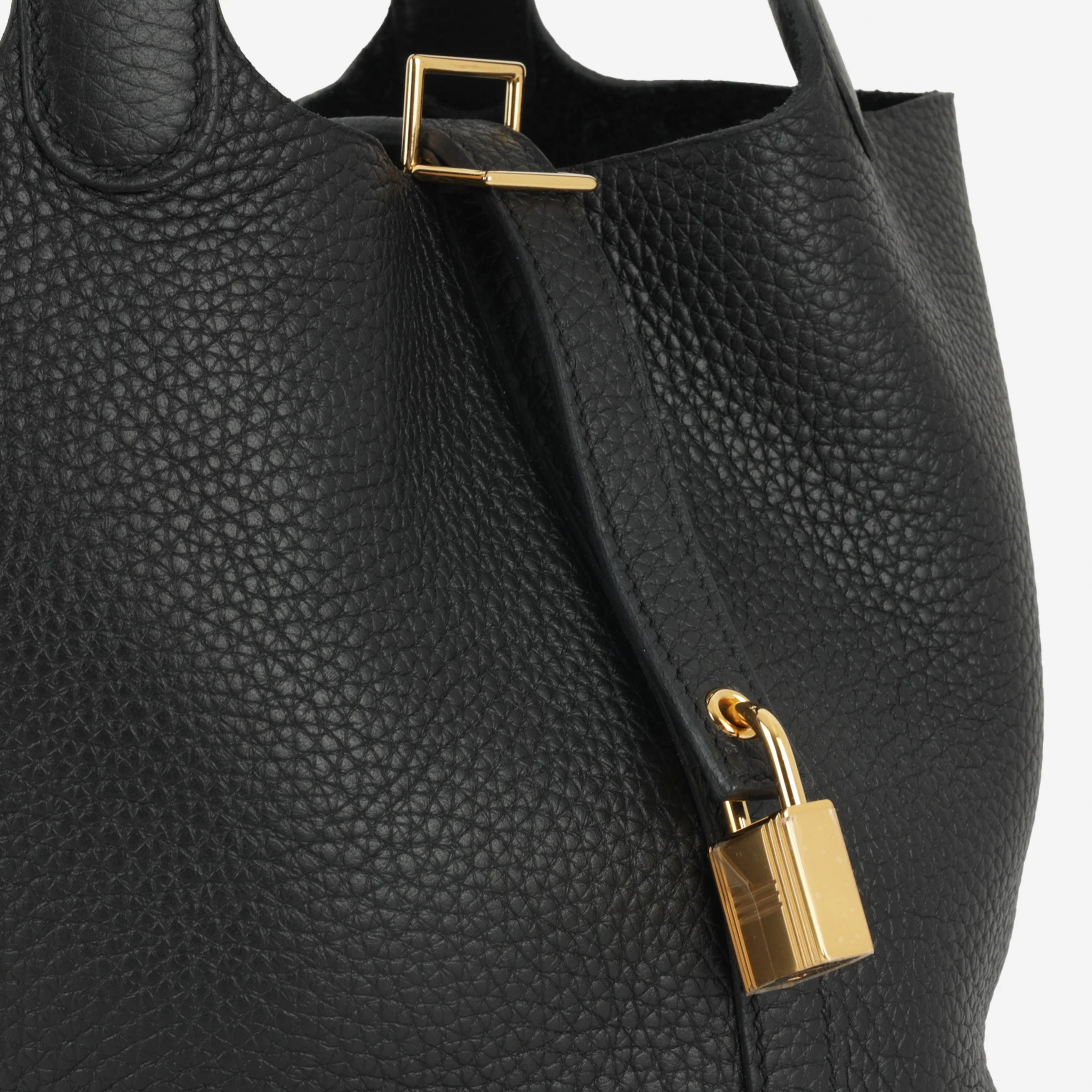 Hermès Picotin 18 - Black Clemence | Gold Hardware - Image 8