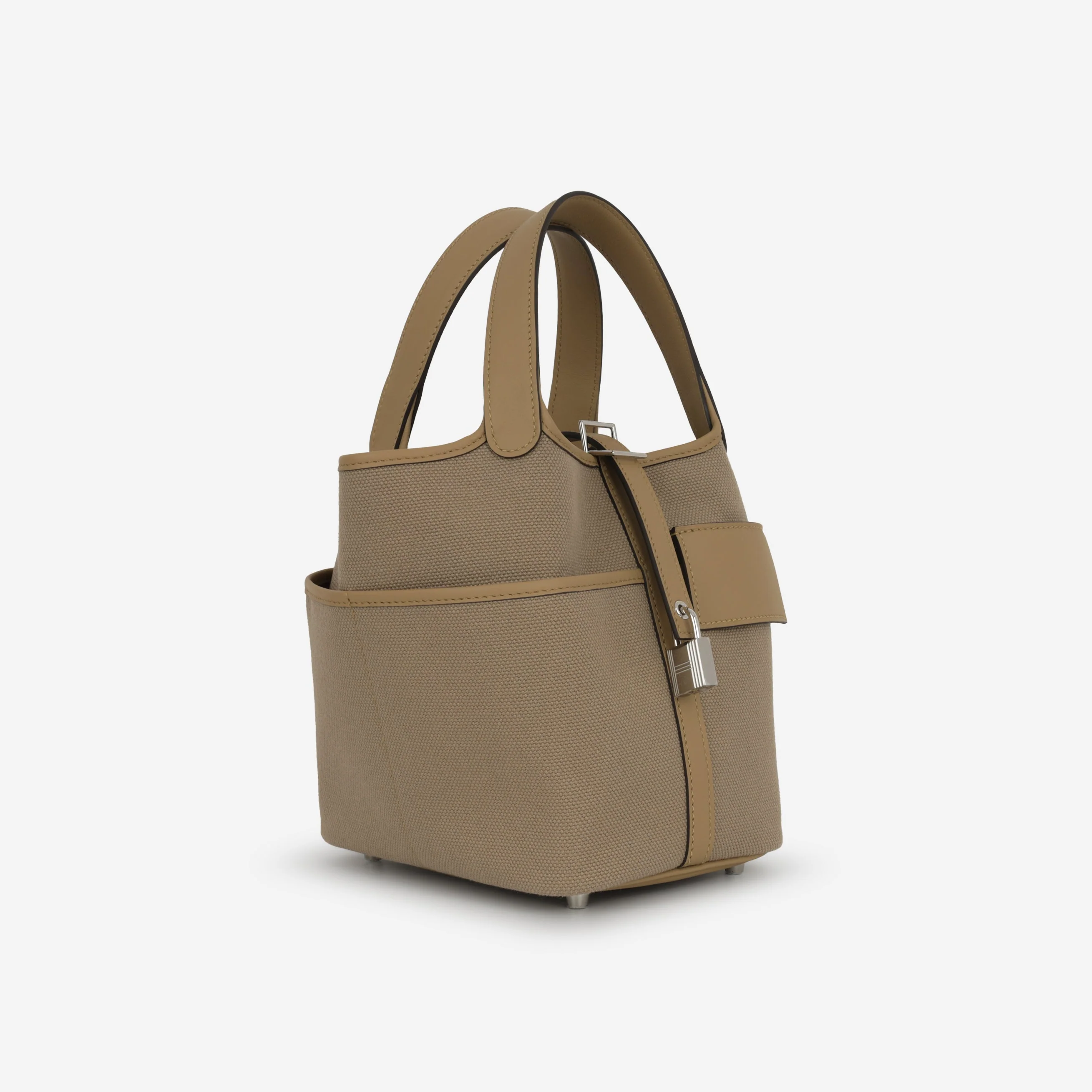 Hermès Picotin 18 Cargo - Beige Marfa Canvas / Poussiere Swift | Palladium Hardware - Image 2