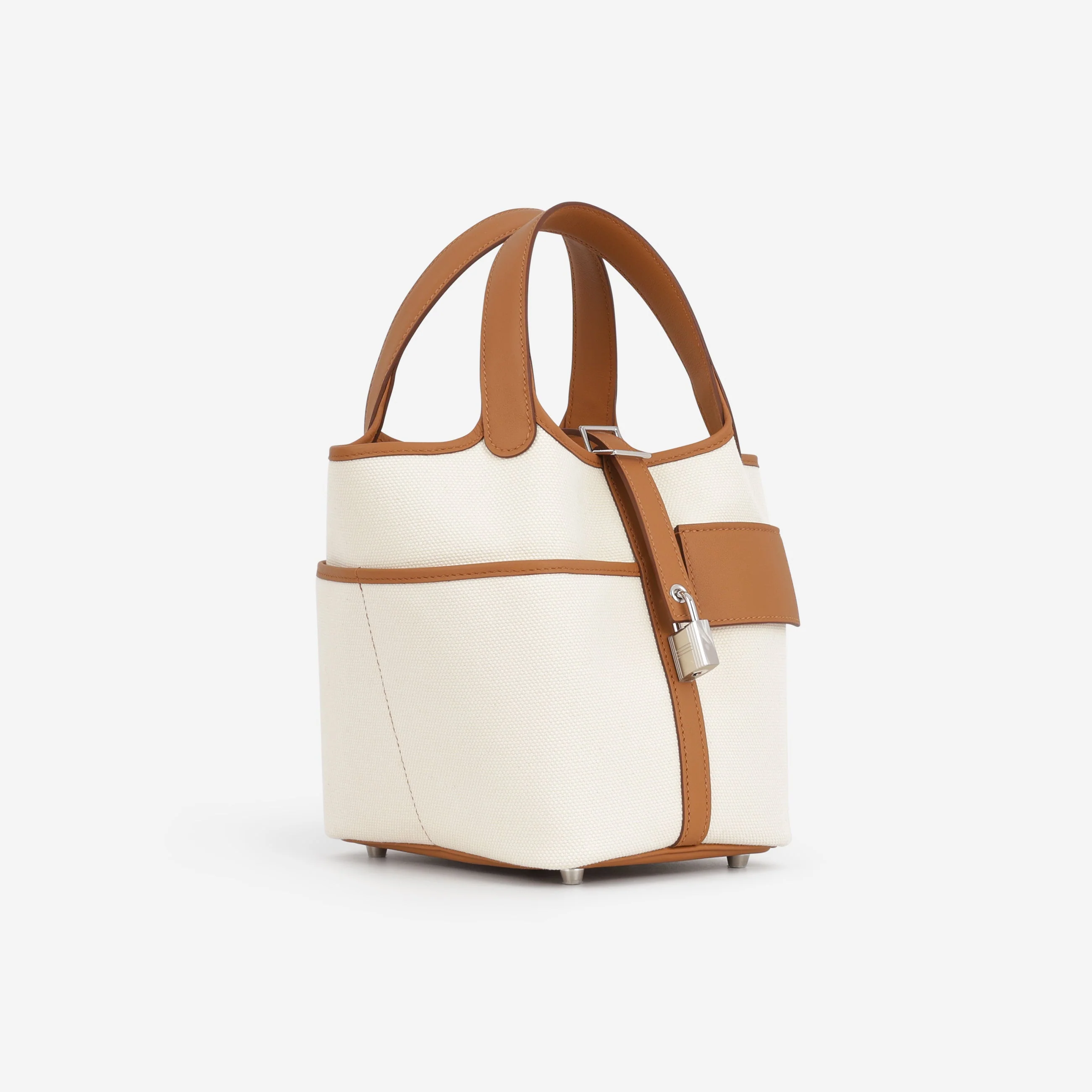 Hermès Picotin 18 Cargo - Ecru Canvas / Gold Swift | Palladium Hardware - Image 2