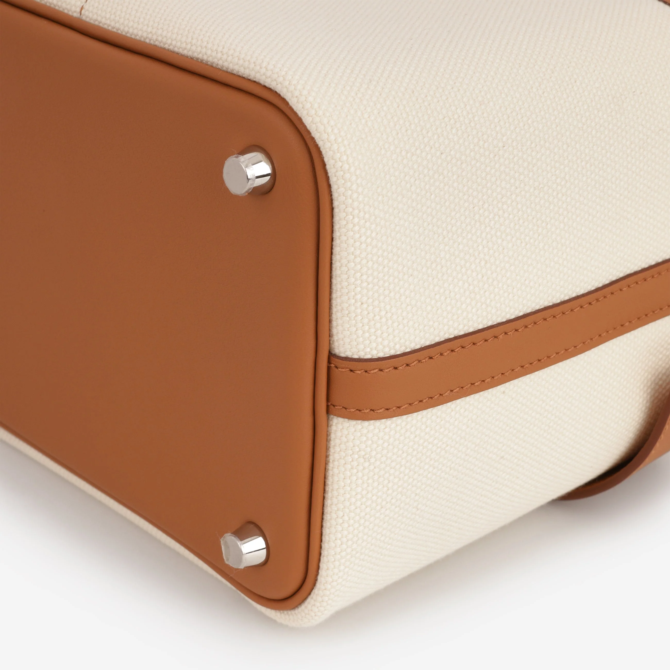 Hermès Picotin 18 Cargo - Ecru Canvas / Gold Swift | Palladium Hardware - Image 6