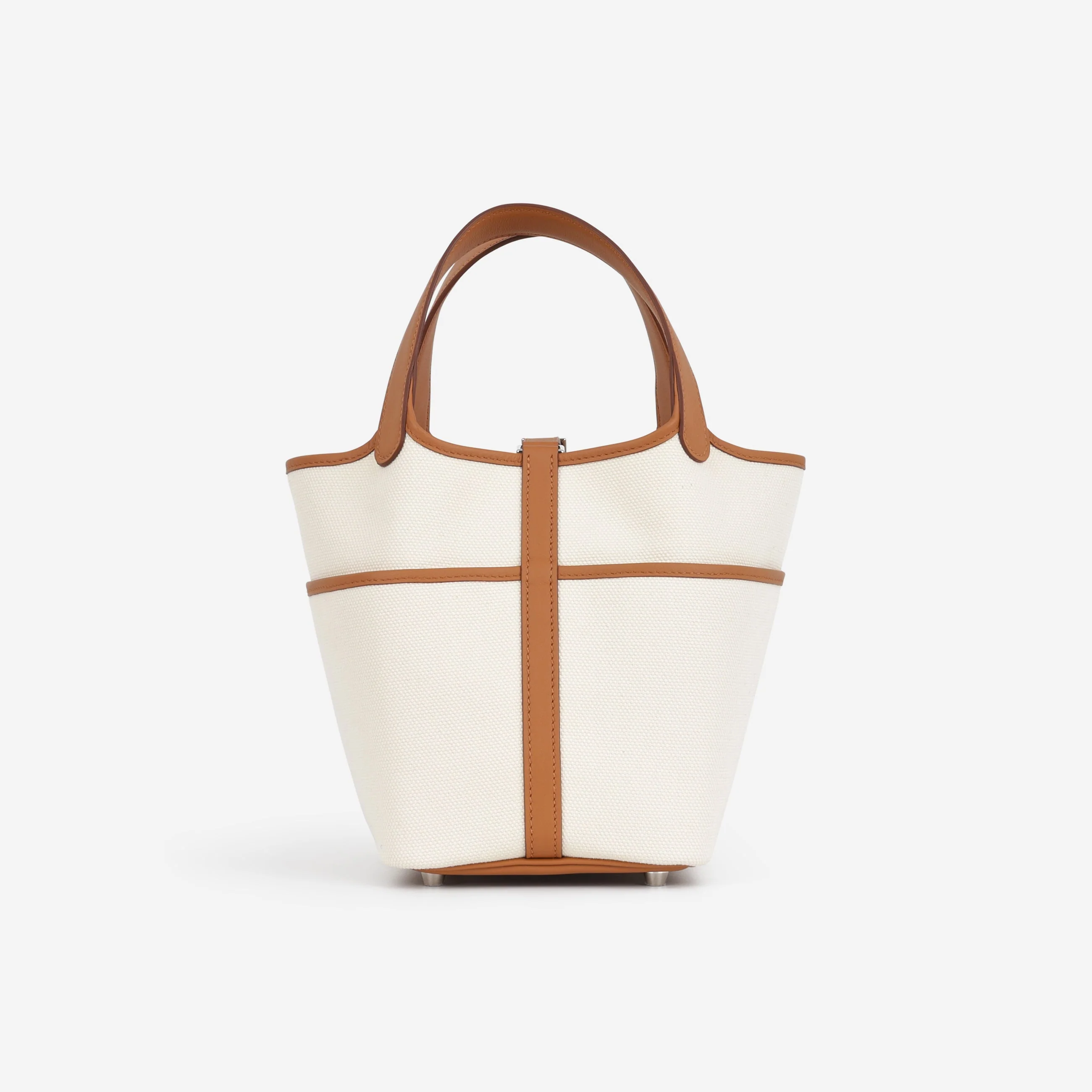 Hermès Picotin 18 Cargo - Ecru Canvas / Gold Swift | Palladium Hardware - Image 3