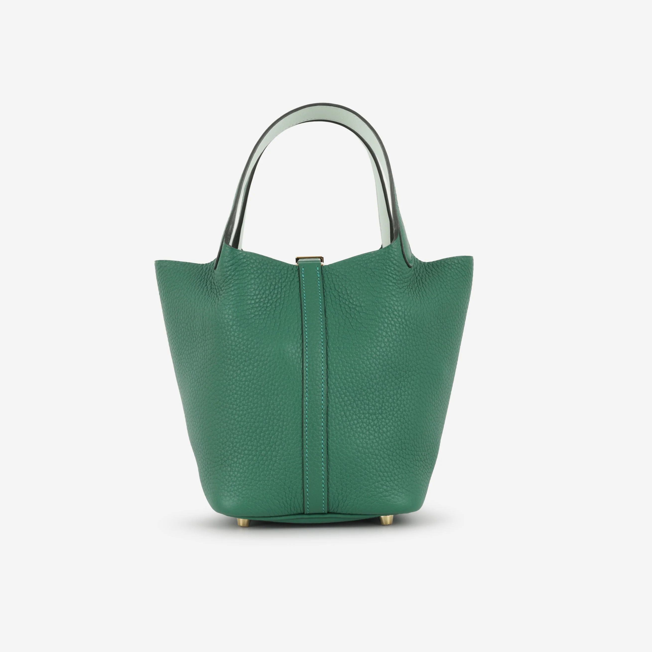 Hermès Picotin 18 Eclat - Vert Moyen / Vert Peppermint Clemence | Gold Hardware - Image 3