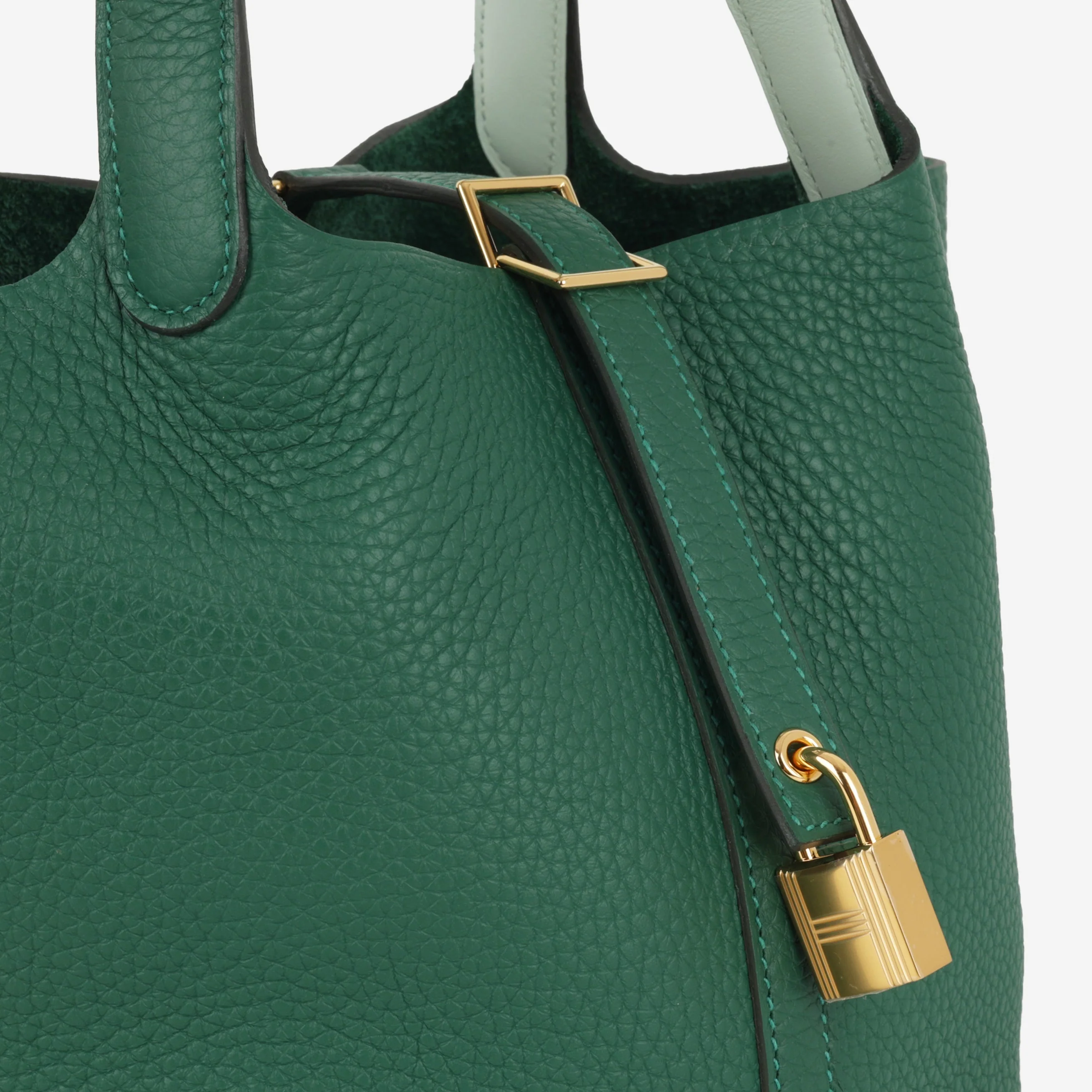 Hermès Picotin 18 Eclat - Vert Moyen / Vert Peppermint Clemence | Gold Hardware - Image 8