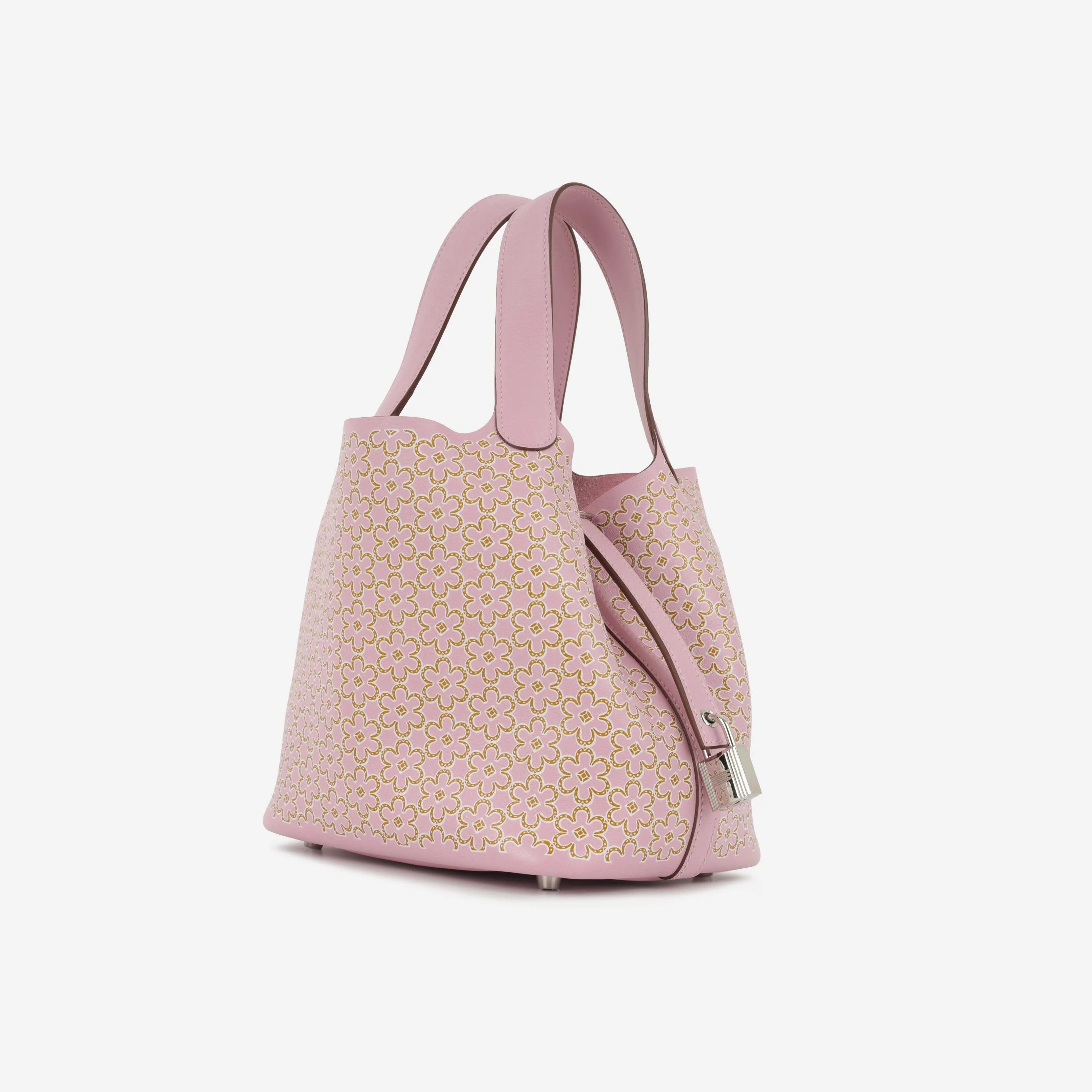Hermès Picotin 18 "Lucky Daisy" - Mauve Sylvestre / Cuivre / Blanc Swift | Palladium Hardware - Image 3