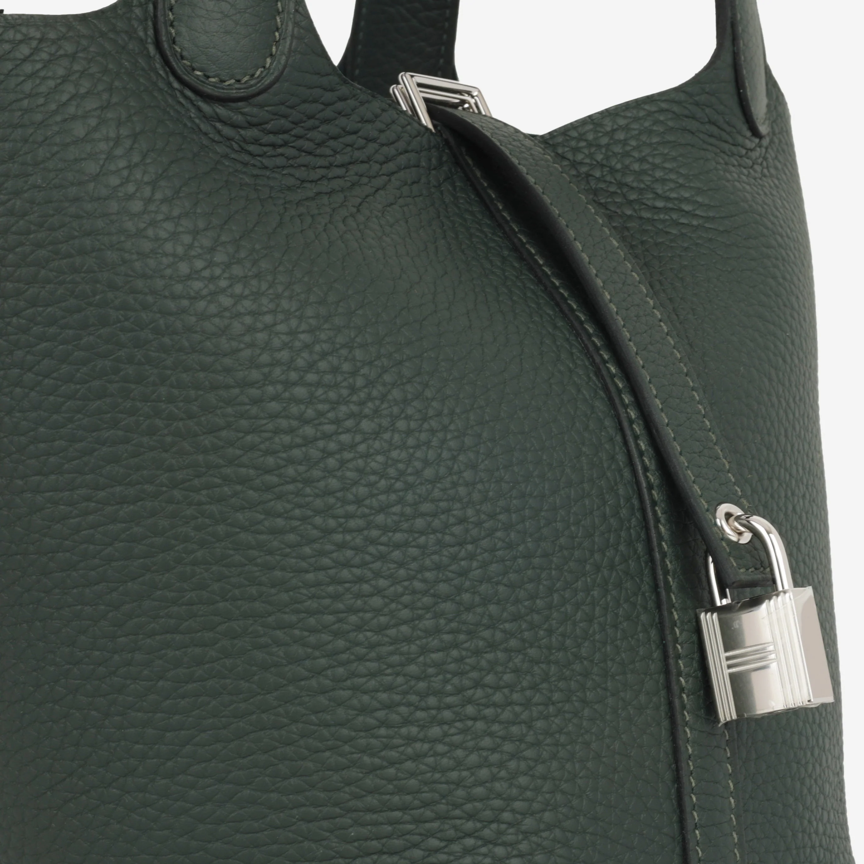 Hermès Picotin 18 - Vert Fonce Clemence | Palladium Hardware - Image 6