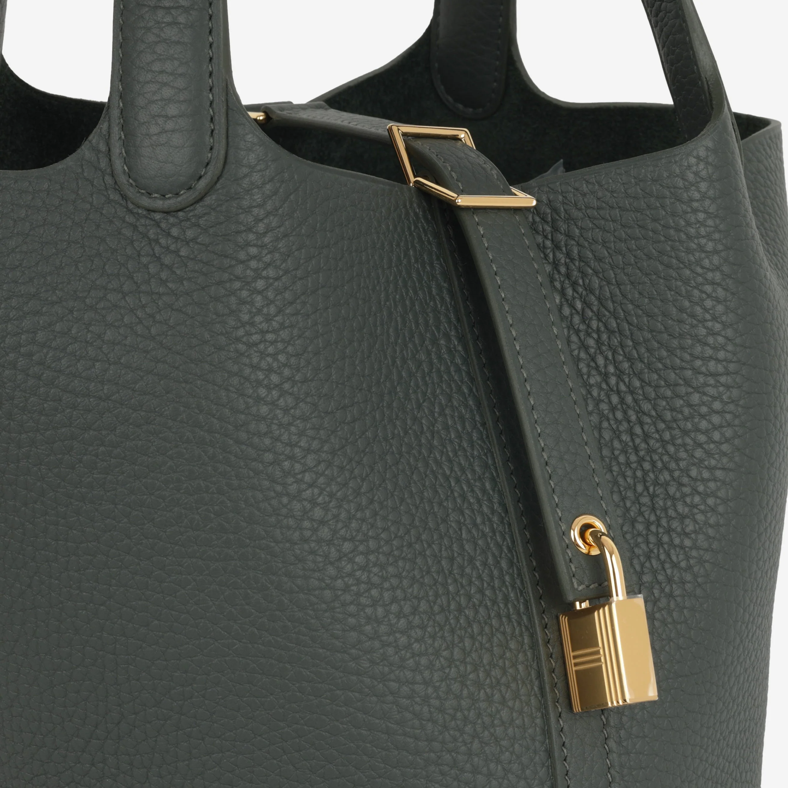 Hermès Picotin 18 - Vert Mangrove Clemence | Gold Hardware - Image 8