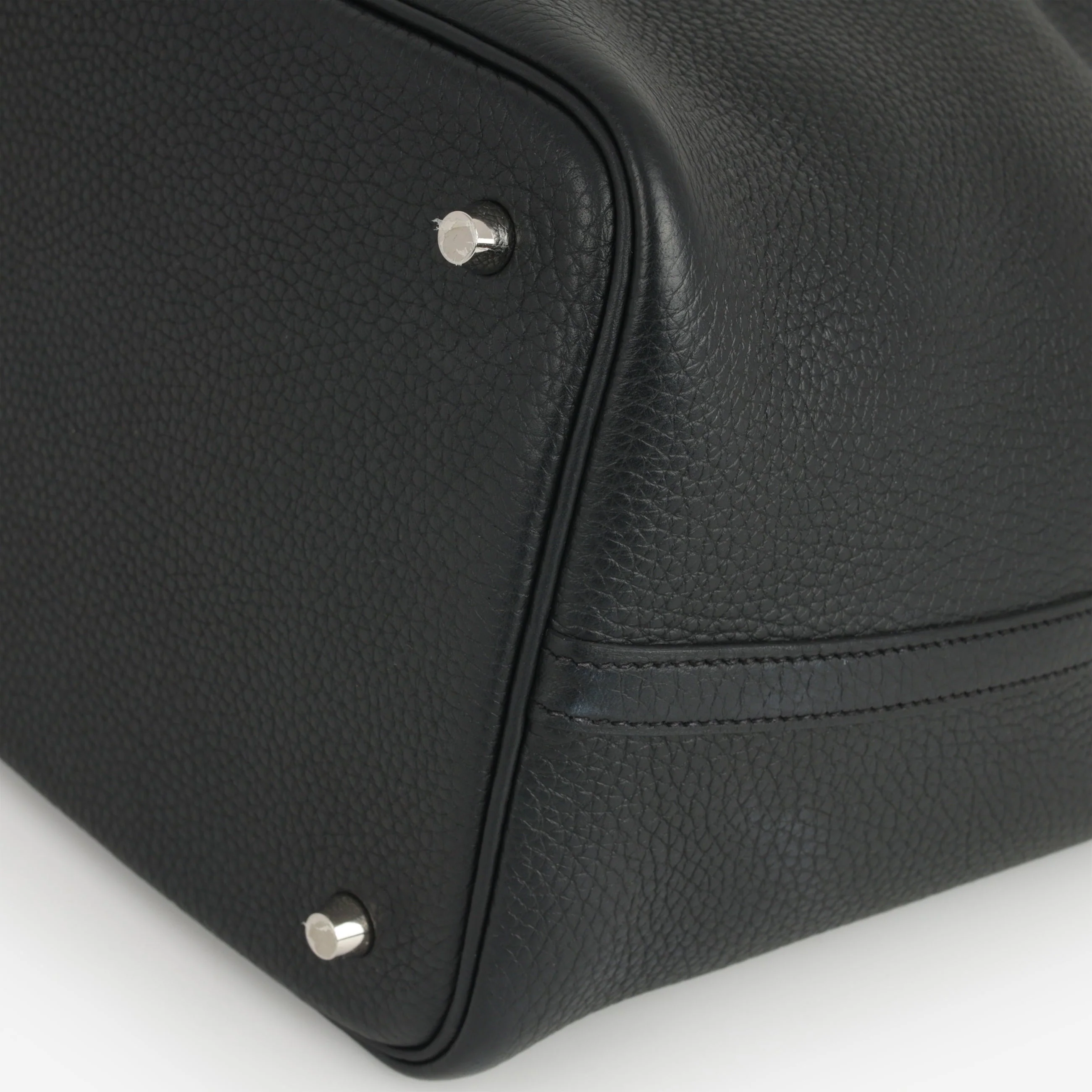 Hermès Picotin 22 - Black Clemence | Palladium Hardware - Image 6
