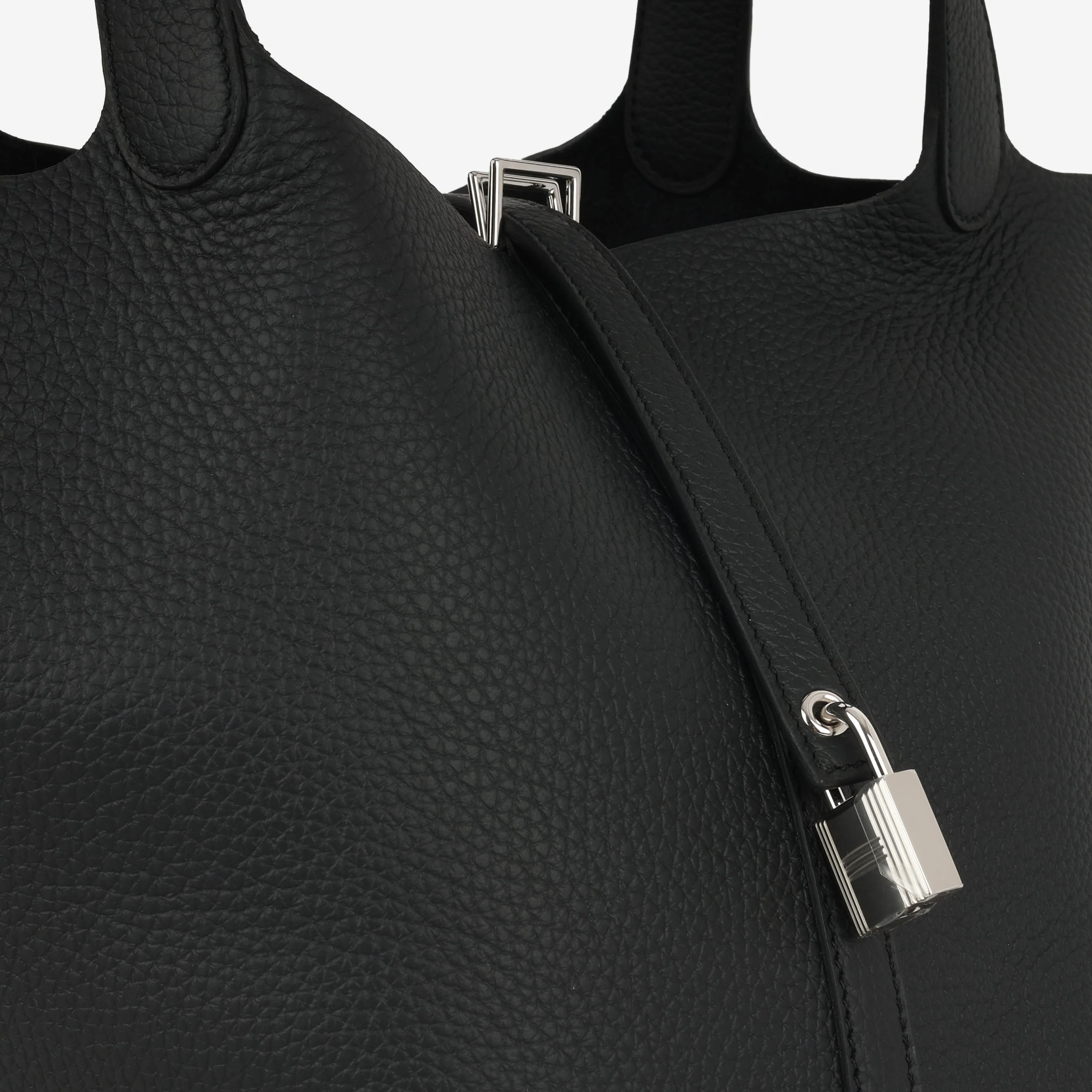 Hermès Picotin 22 - Black Clemence | Palladium Hardware - Image 6