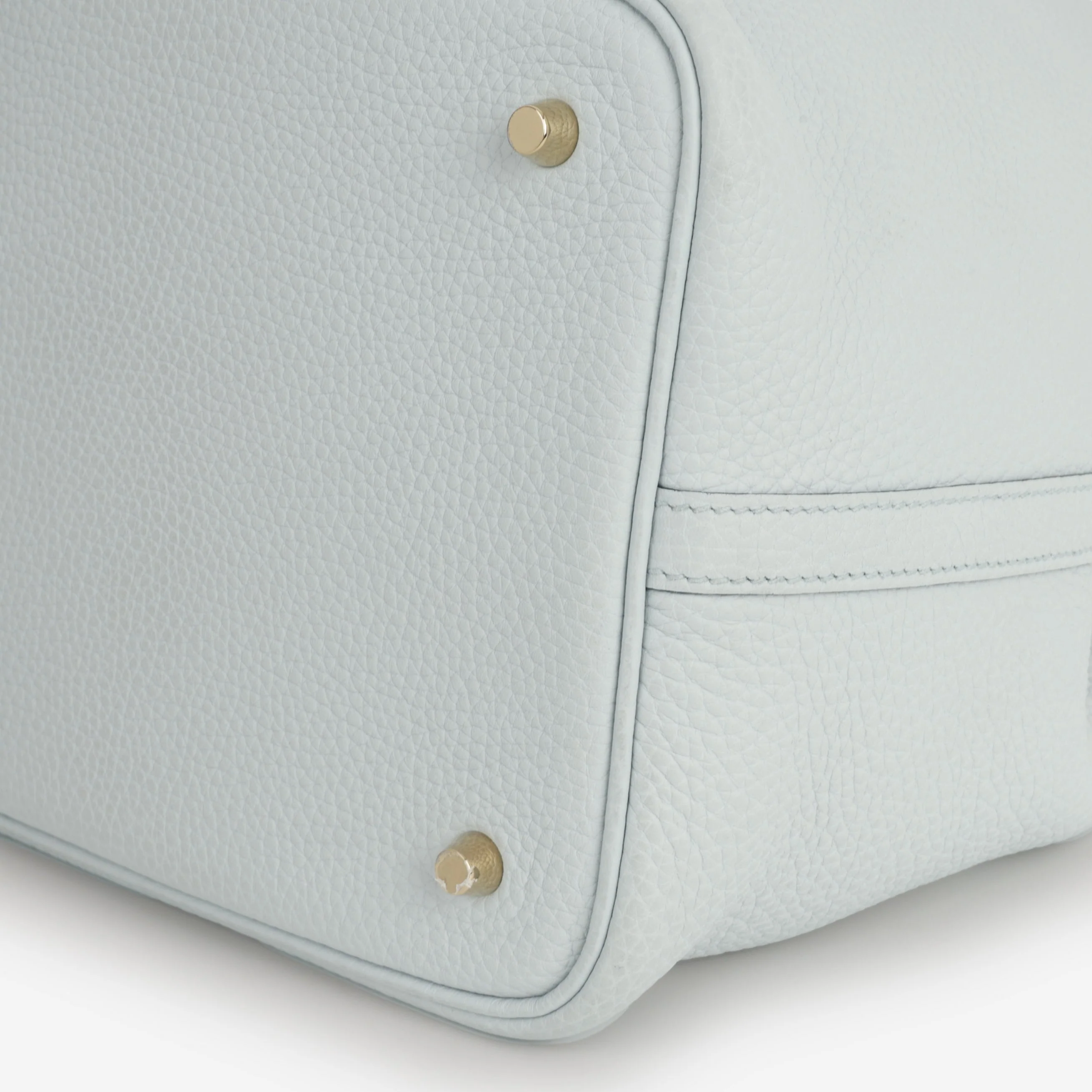 Hermès Picotin 22 - Bleu Pale Clemence | Permabrass Hardware - Image 6