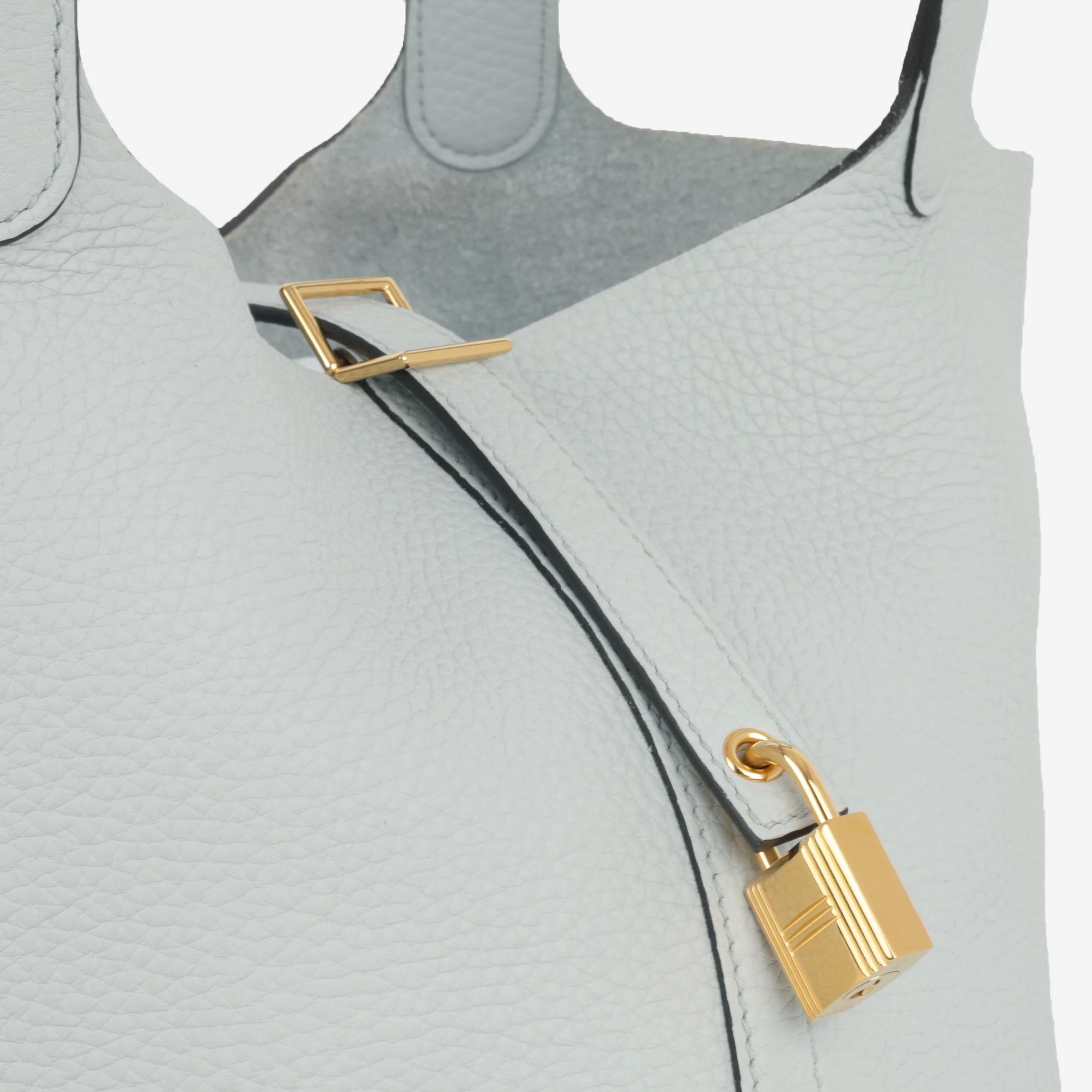 Hermès Picotin 22 - Bleu Pale Clemence | Permabrass Hardware - Image 8