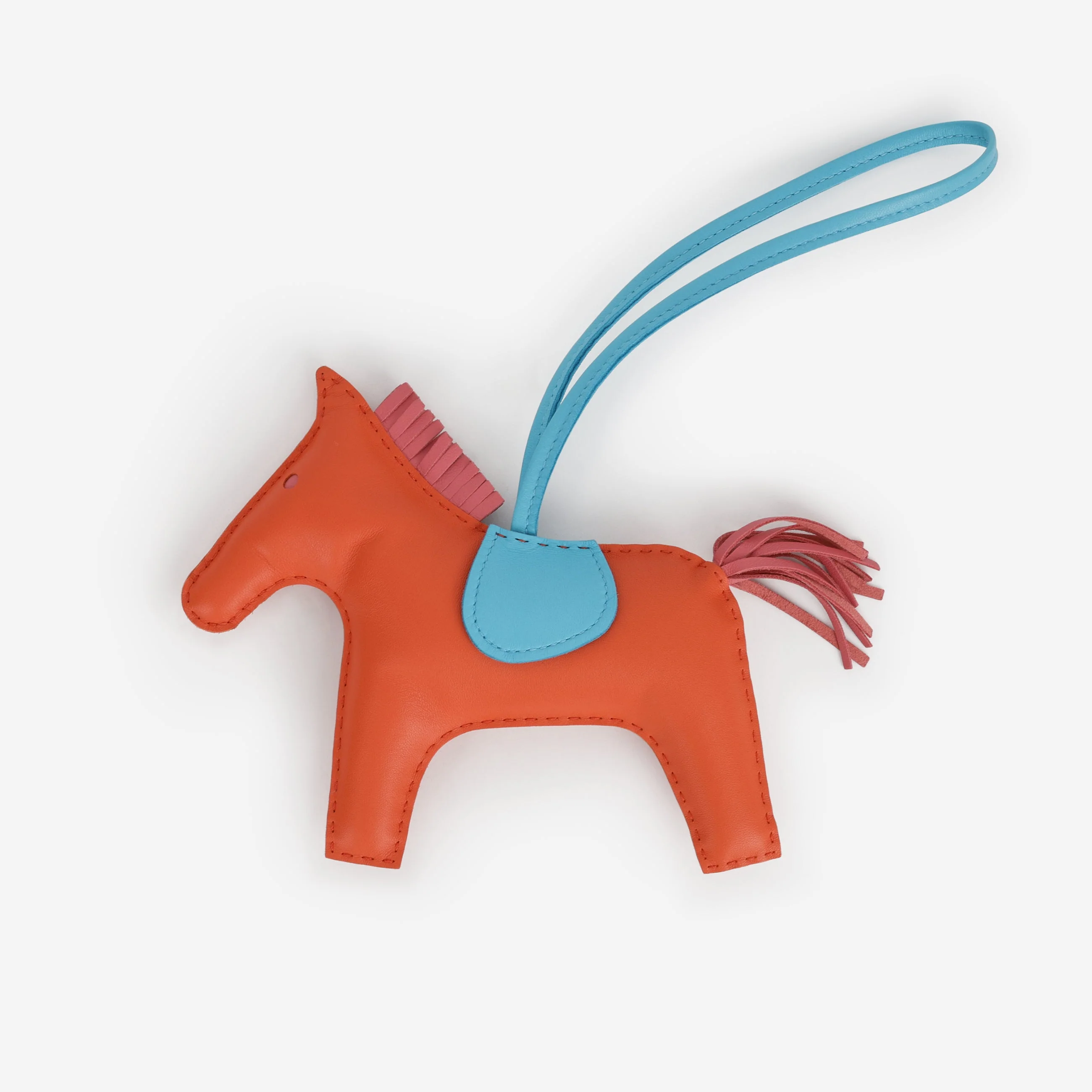 Hermès Rodeo GM - Orange Poppy / Rose Azalee / Azure Agneau - Image 2