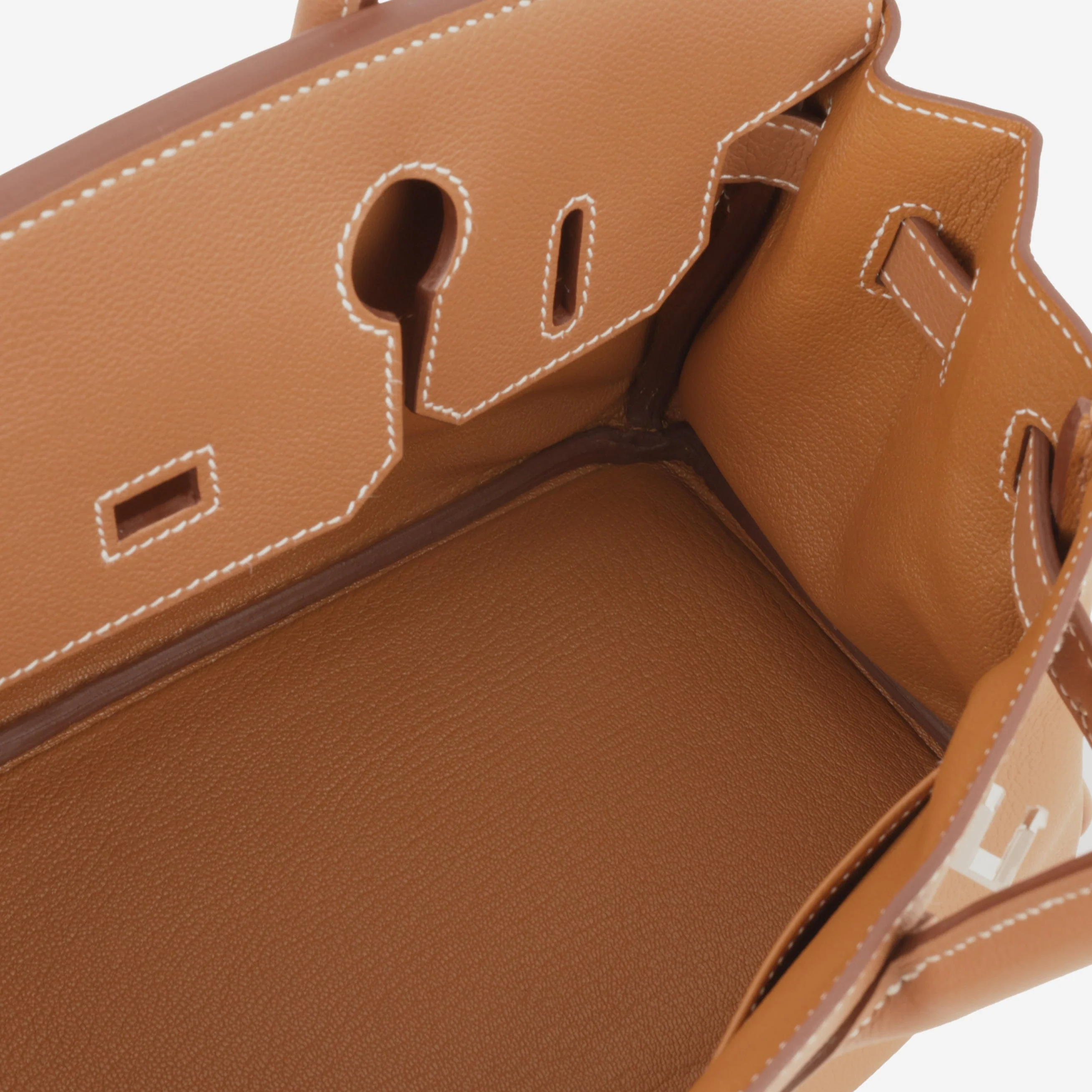 Hermès Shoulder Birkin 29 - Gold Evercolor | Palladium Hardware - Image 7