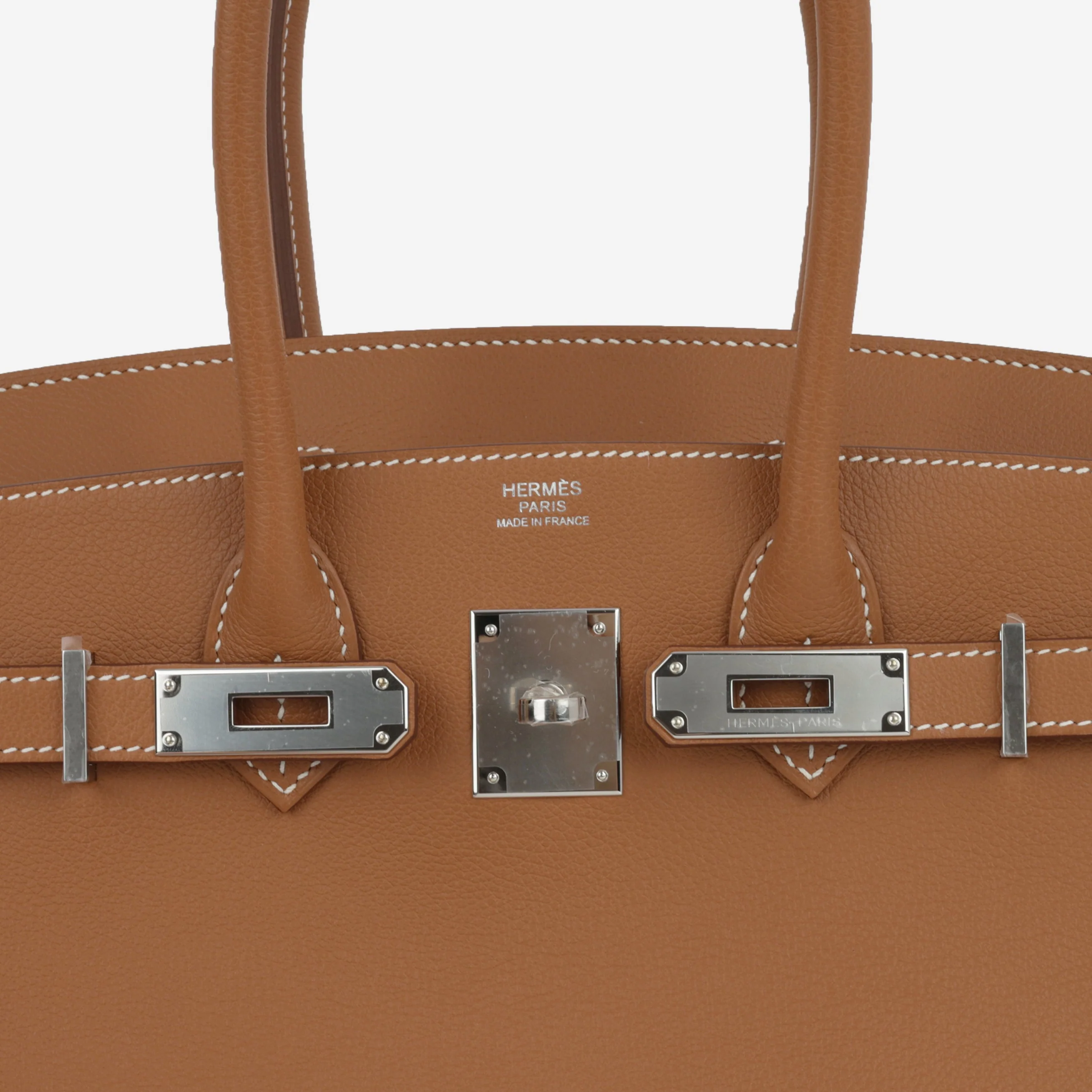 Hermès Shoulder Birkin 29 - Gold Evercolor | Palladium Hardware - Image 8