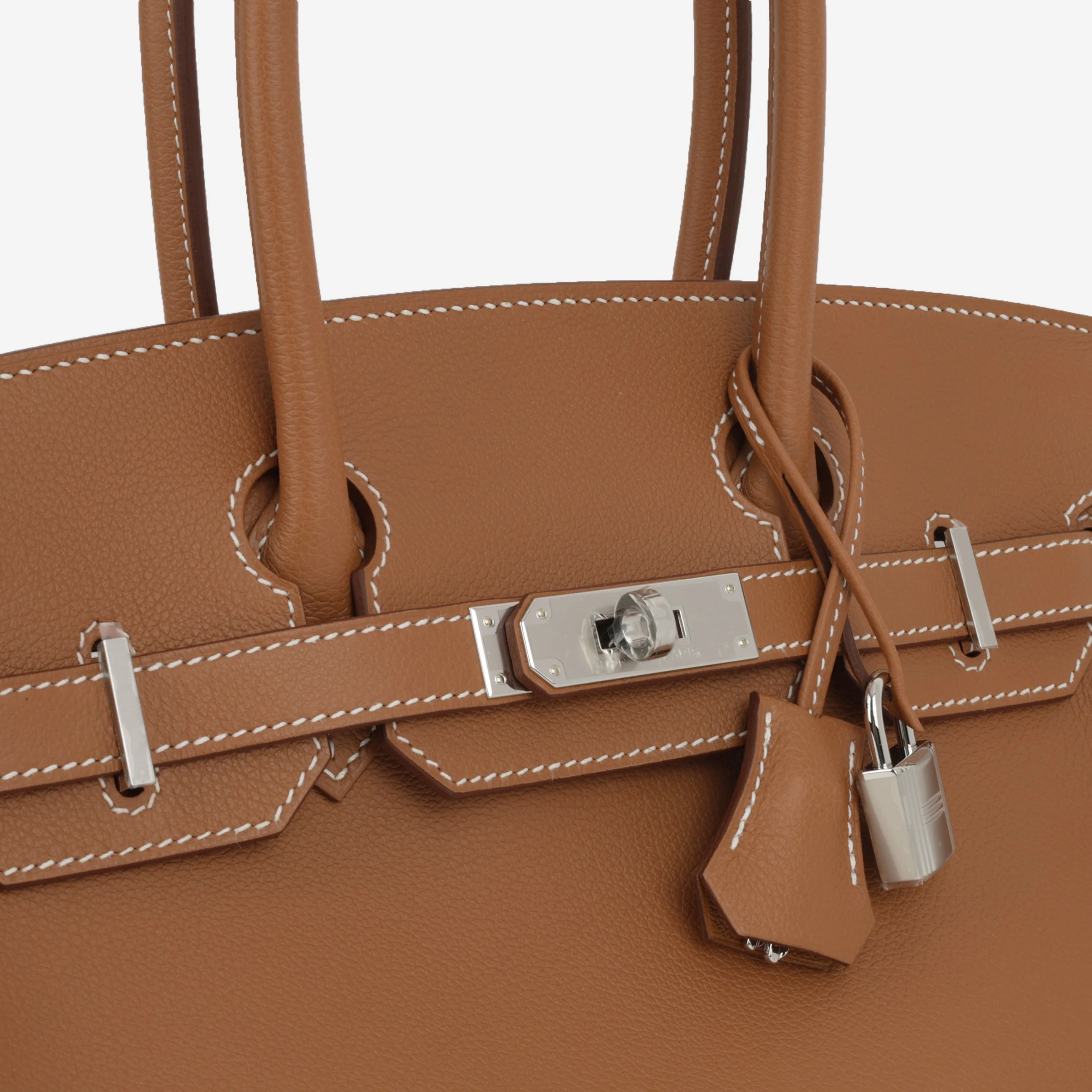 Hermès Shoulder Birkin 29 - Gold Evercolor | Palladium Hardware - Image 9