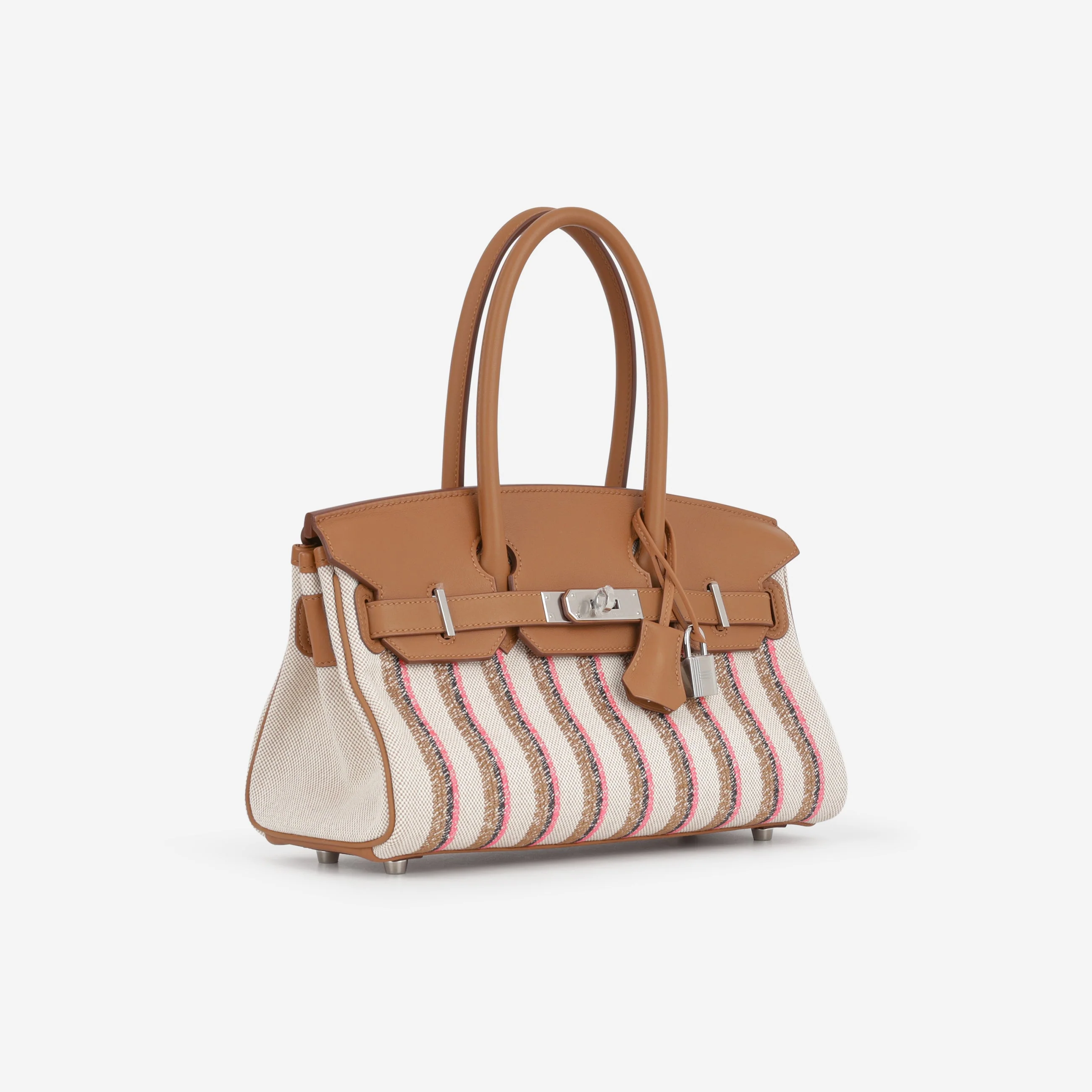 Hermès Shoulder Birkin 29 Light - Broderie Couverture Rayures / Gold Swift | Palladium Hardware - Image 2