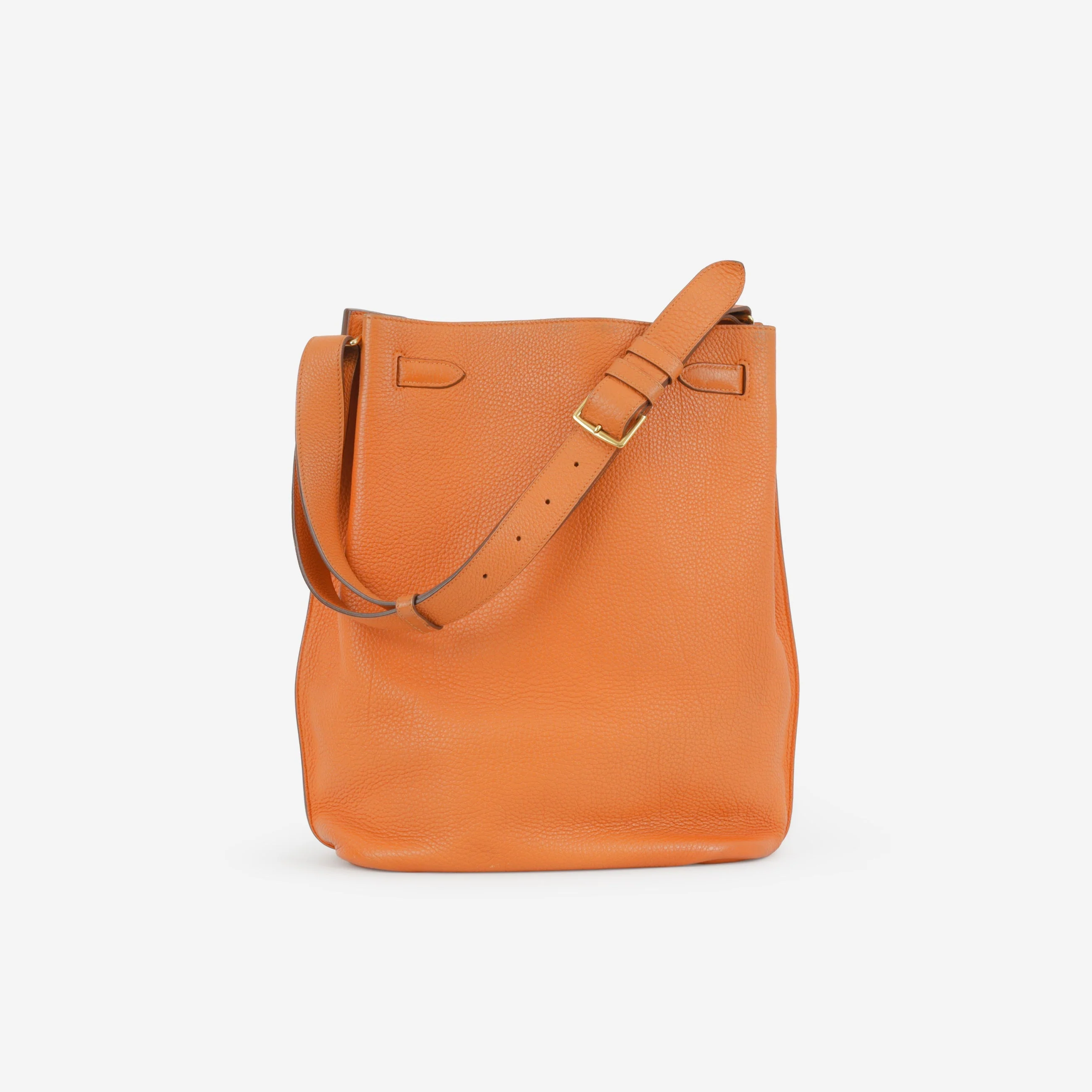 Hermès So Kelly 26 - Orange Togo | Palladium Hardware - Image 3