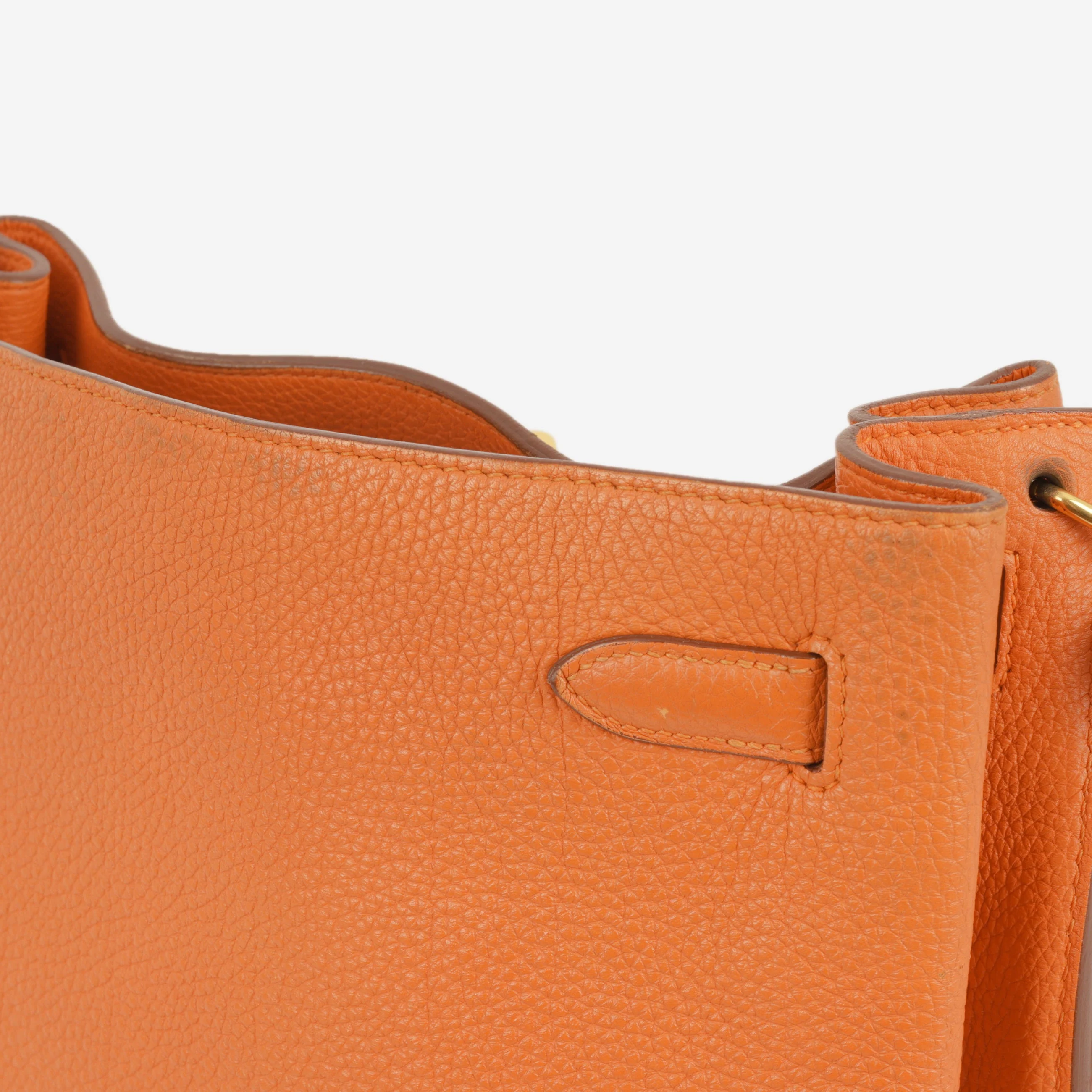 Hermès So Kelly 26 - Orange Togo | Palladium Hardware - Image 5