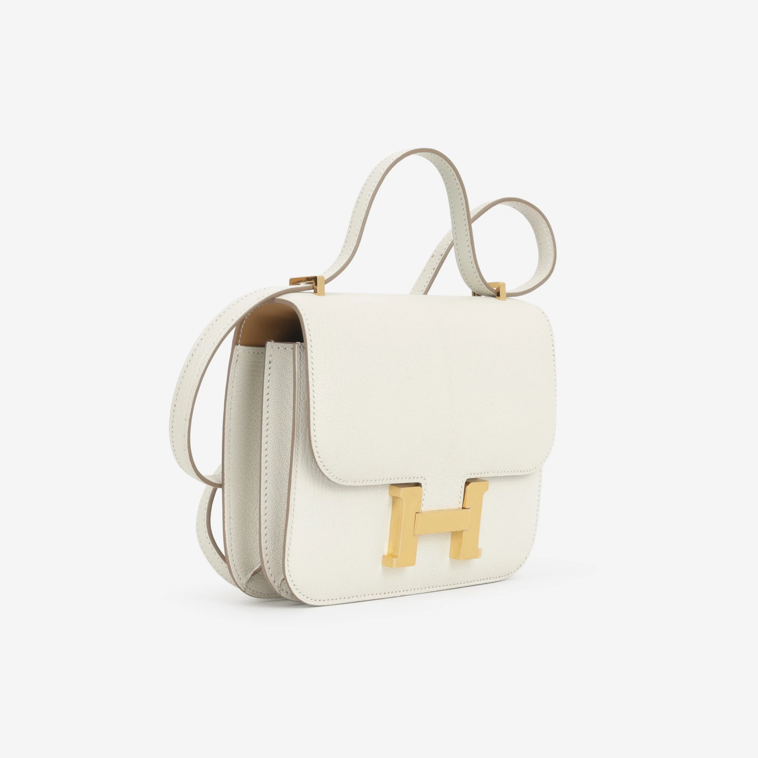 Hermès Verso Constance 18 - Mushroom Chevre Mysore / Biscuit Interior | Gold Hardware - Image 2