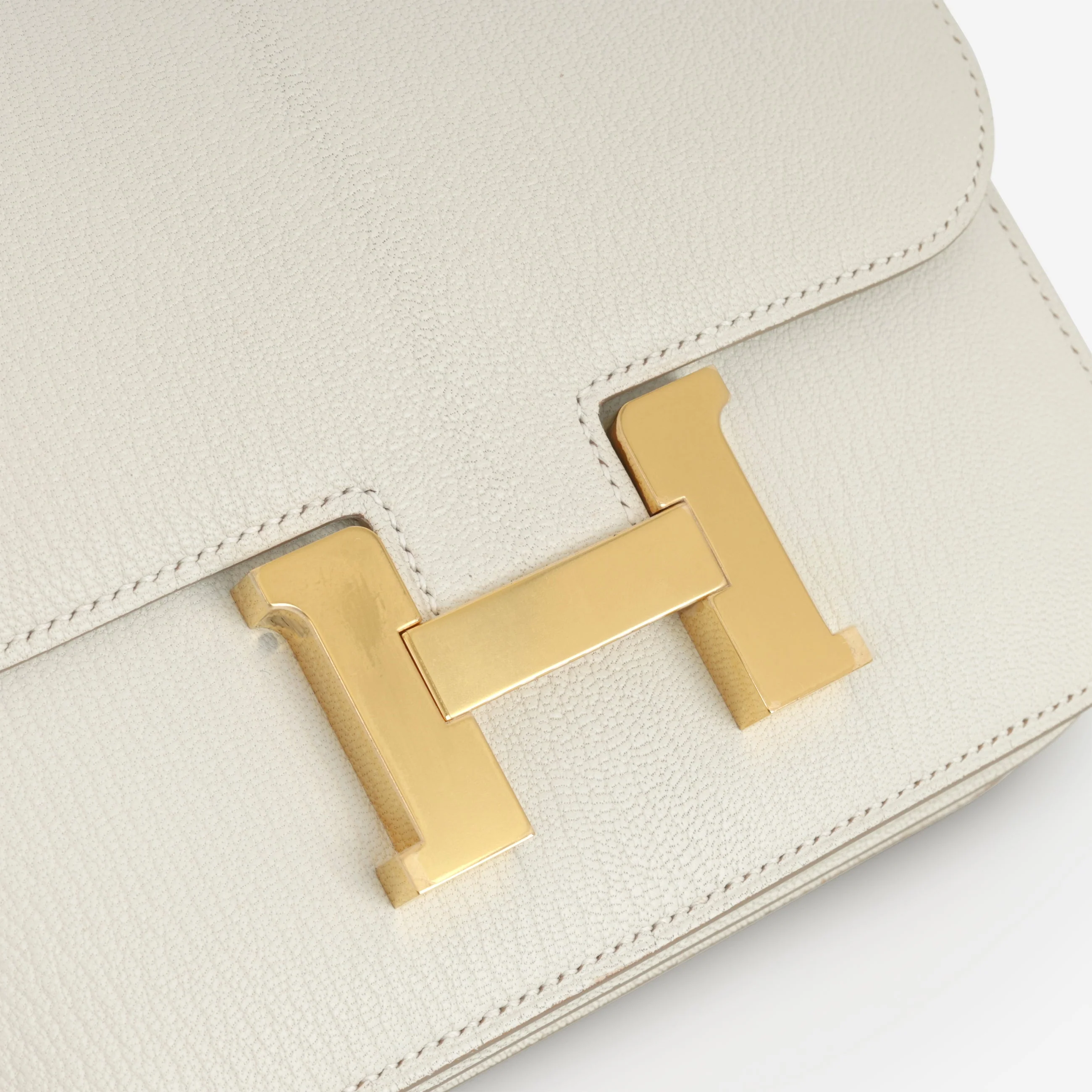 Hermès Verso Constance 18 - Mushroom Chevre Mysore / Biscuit Interior | Gold Hardware - Image 8