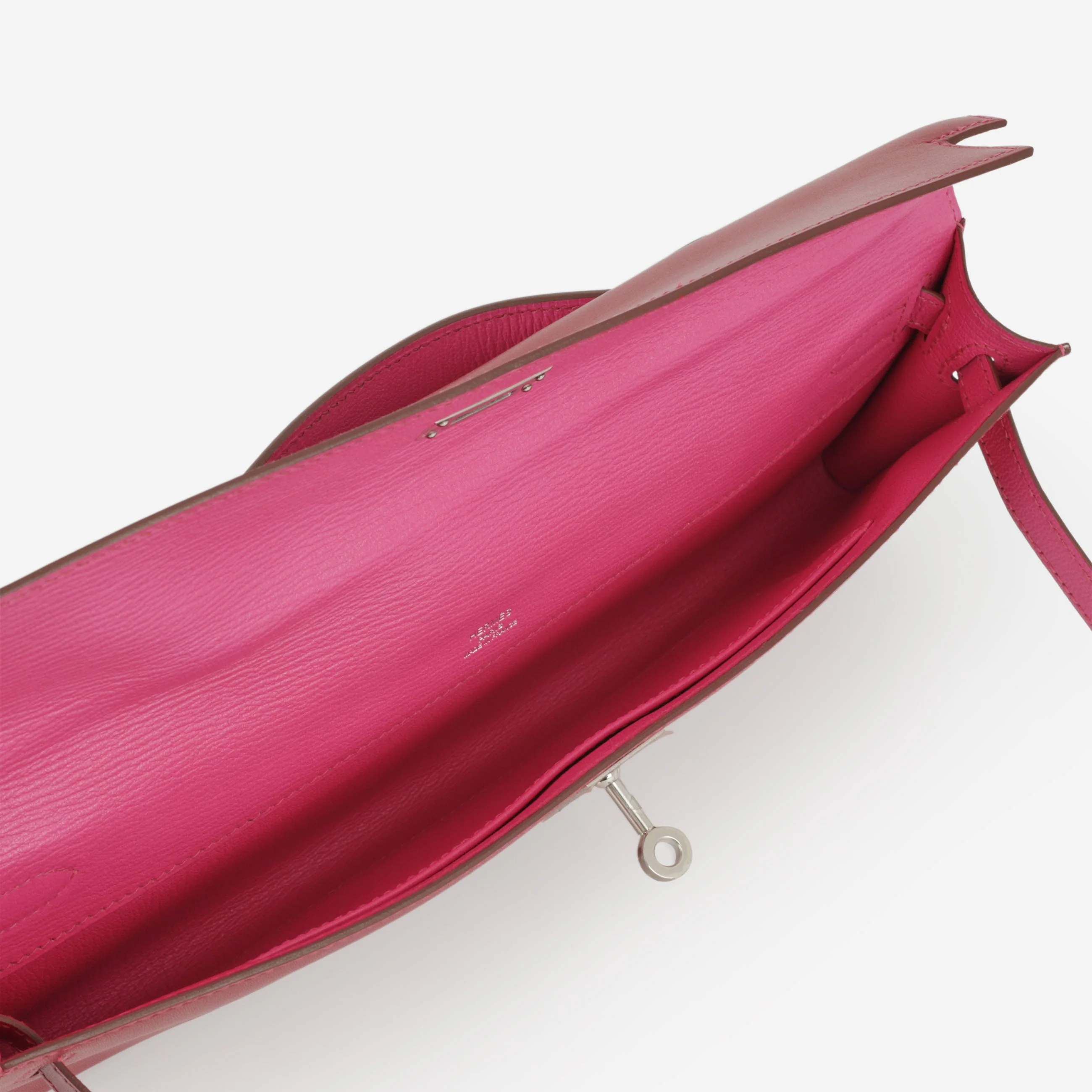 Hermès Verso Kelly Cut - Rubis Tadelakt / Rose Shocking Interior | Palladium Hardware - Image 5