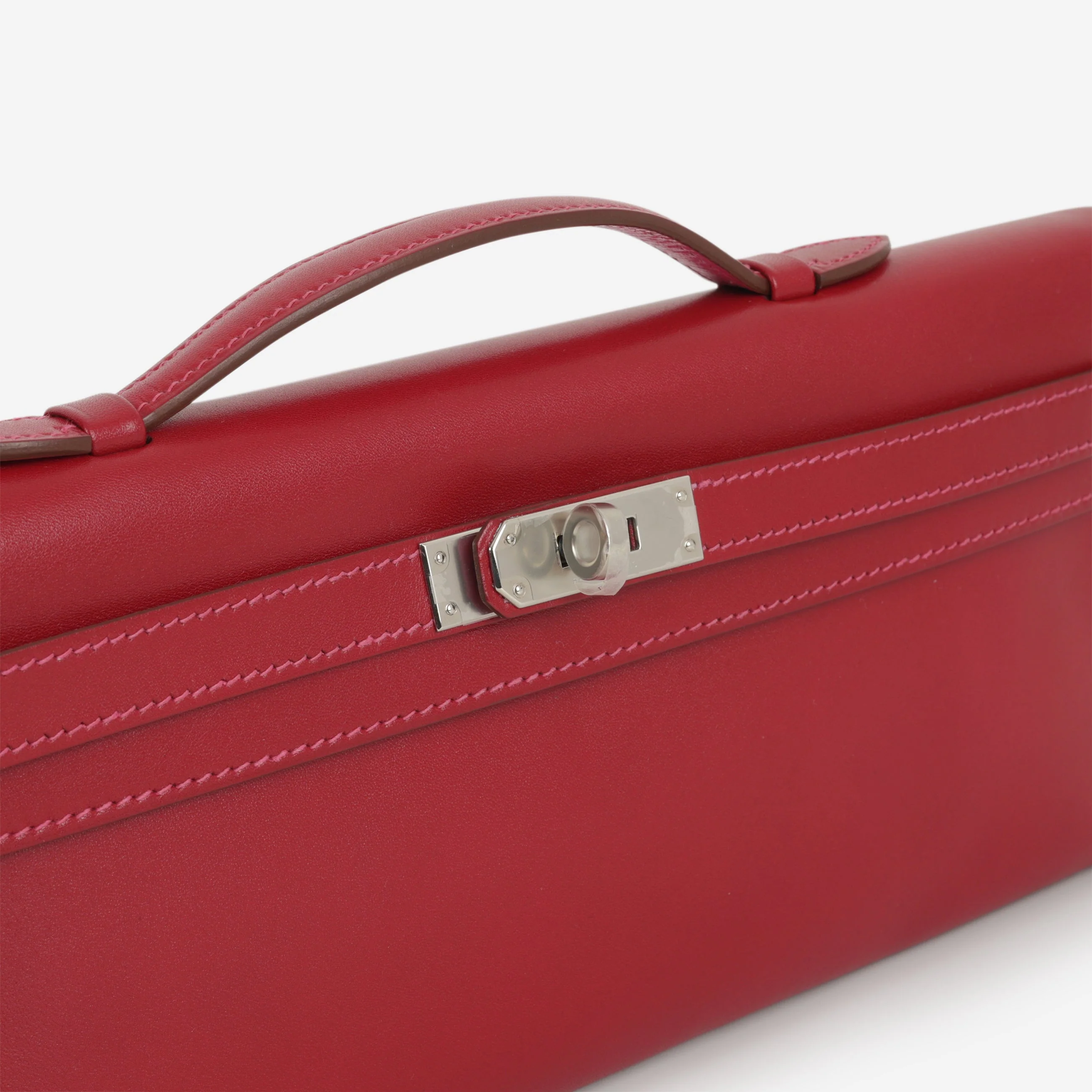 Hermès Verso Kelly Cut - Rubis Tadelakt / Rose Shocking Interior | Palladium Hardware - Image 8