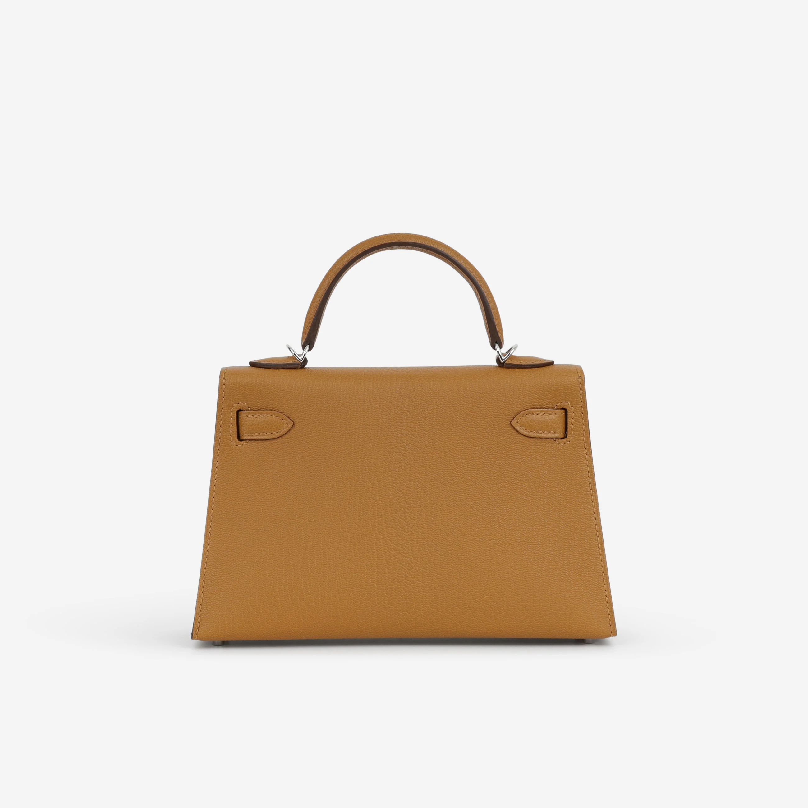 Hermès Verso Mini Kelly - Caramel Chevre / Cacao Interior | Palladium Hardware - Image 3