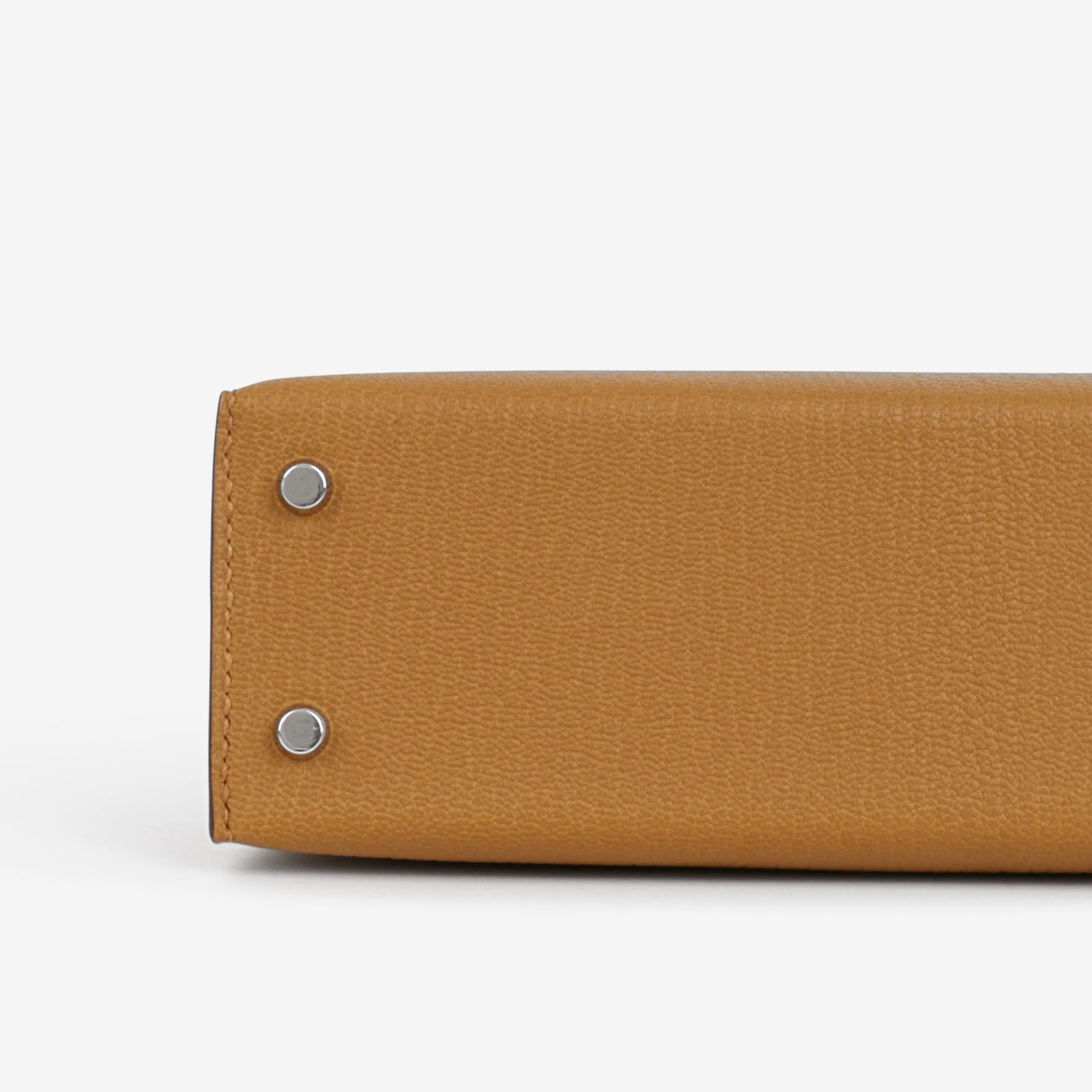 Hermès Verso Mini Kelly - Caramel Chevre / Cacao Interior | Palladium Hardware - Image 4