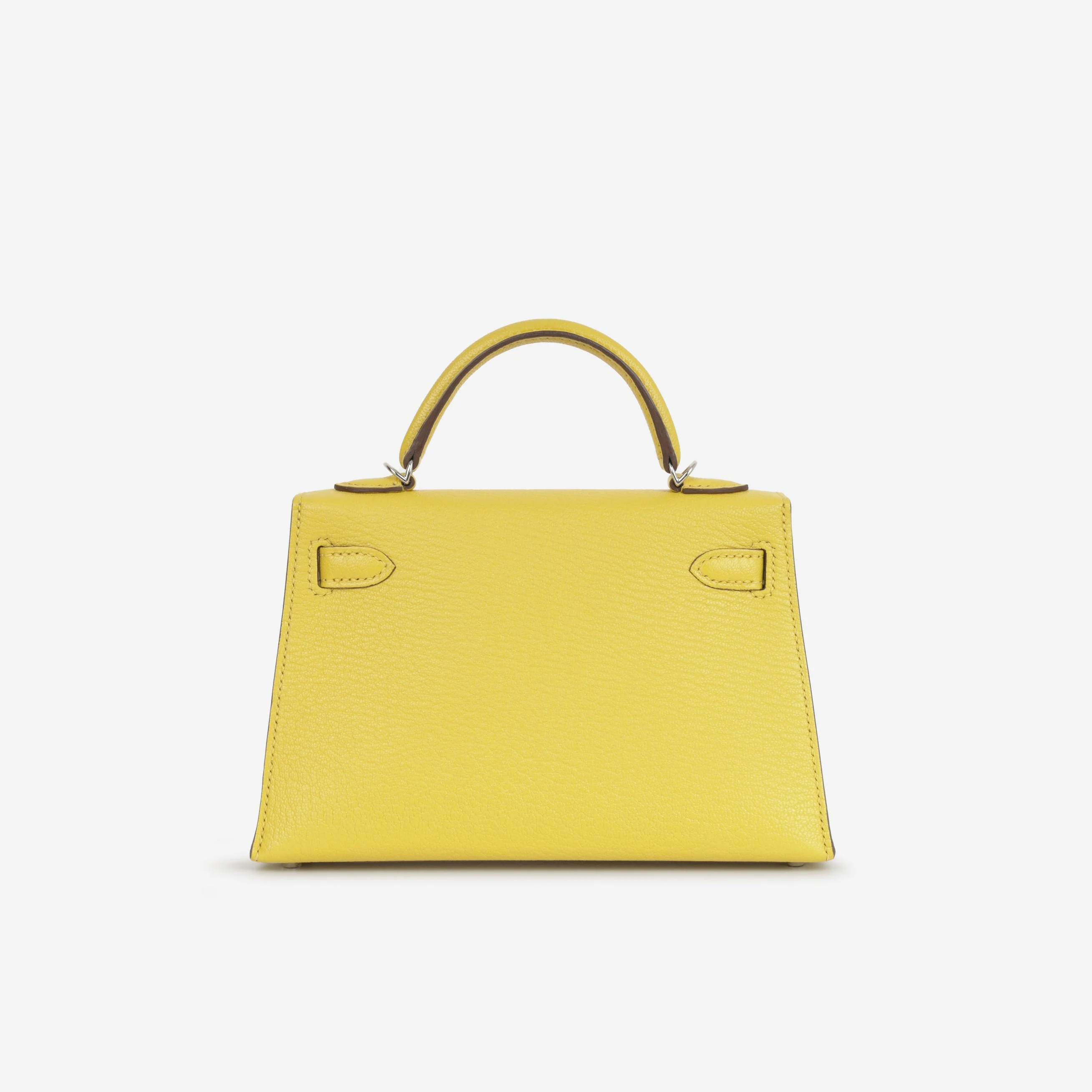 Hermès Verso Mini Kelly - Jaune De Naples Chevron Mysore / Beton Interior | Palladium Hardware - Image 4