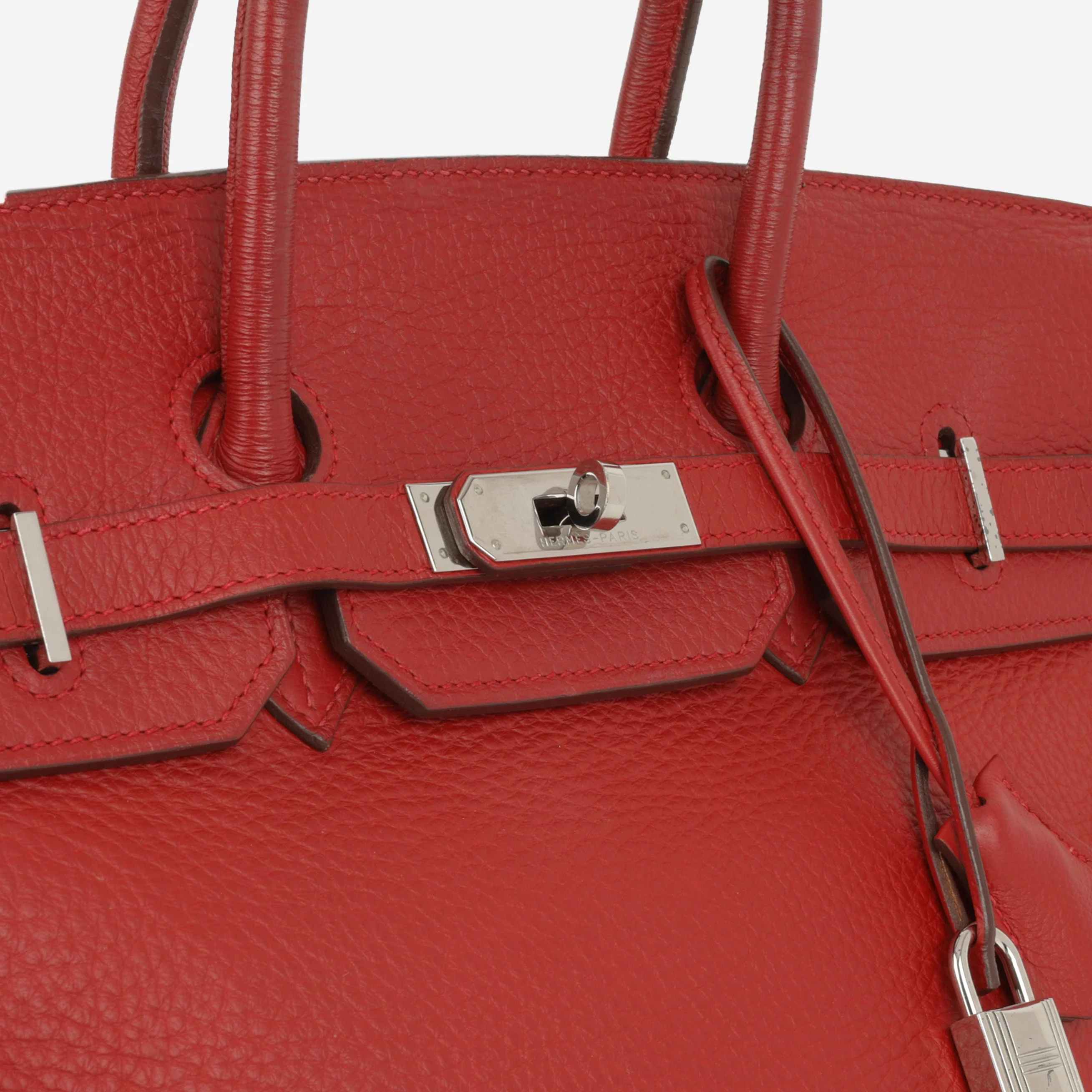 Hermès Vintage Birkin 35 - Rouge Garance Clemence | Palladium Hardware - Image 10