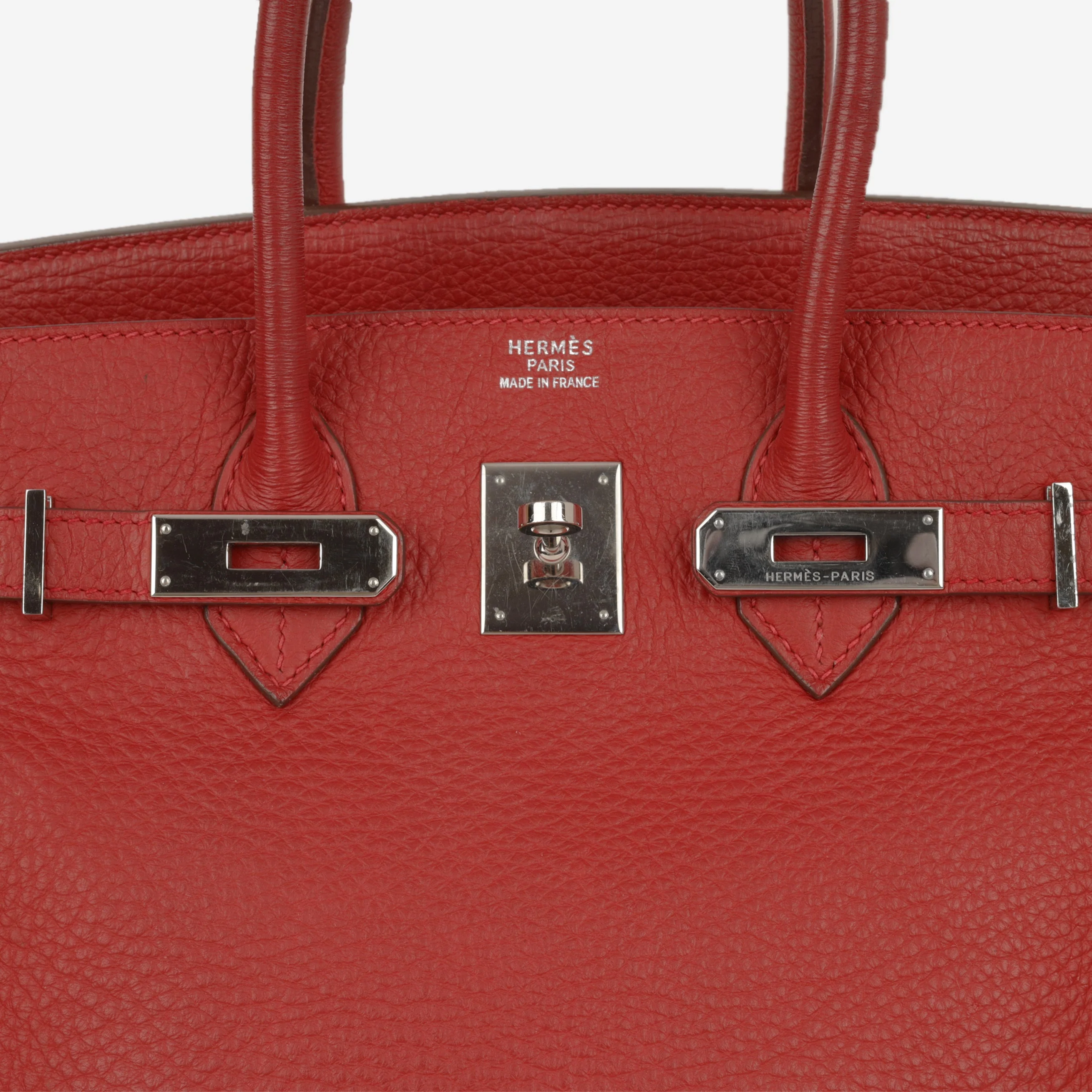 Hermès Vintage Birkin 35 - Rouge Garance Clemence | Palladium Hardware - Image 11