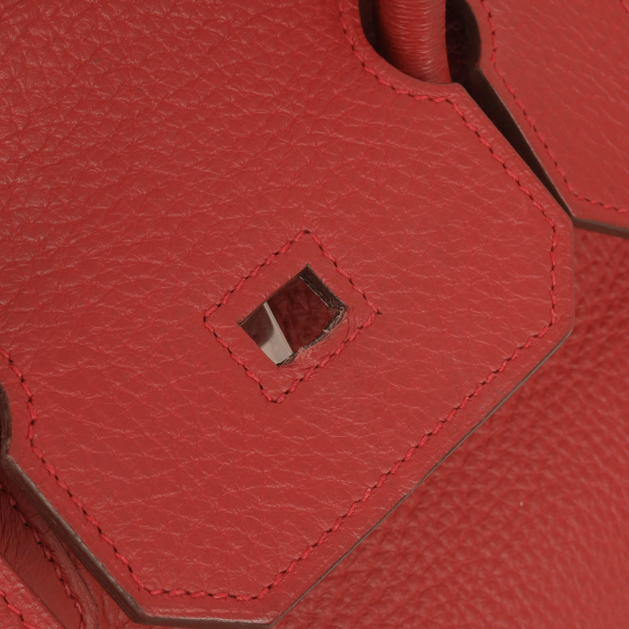 Hermès Vintage Birkin 35 - Rouge Garance Clemence | Palladium Hardware - Image 9