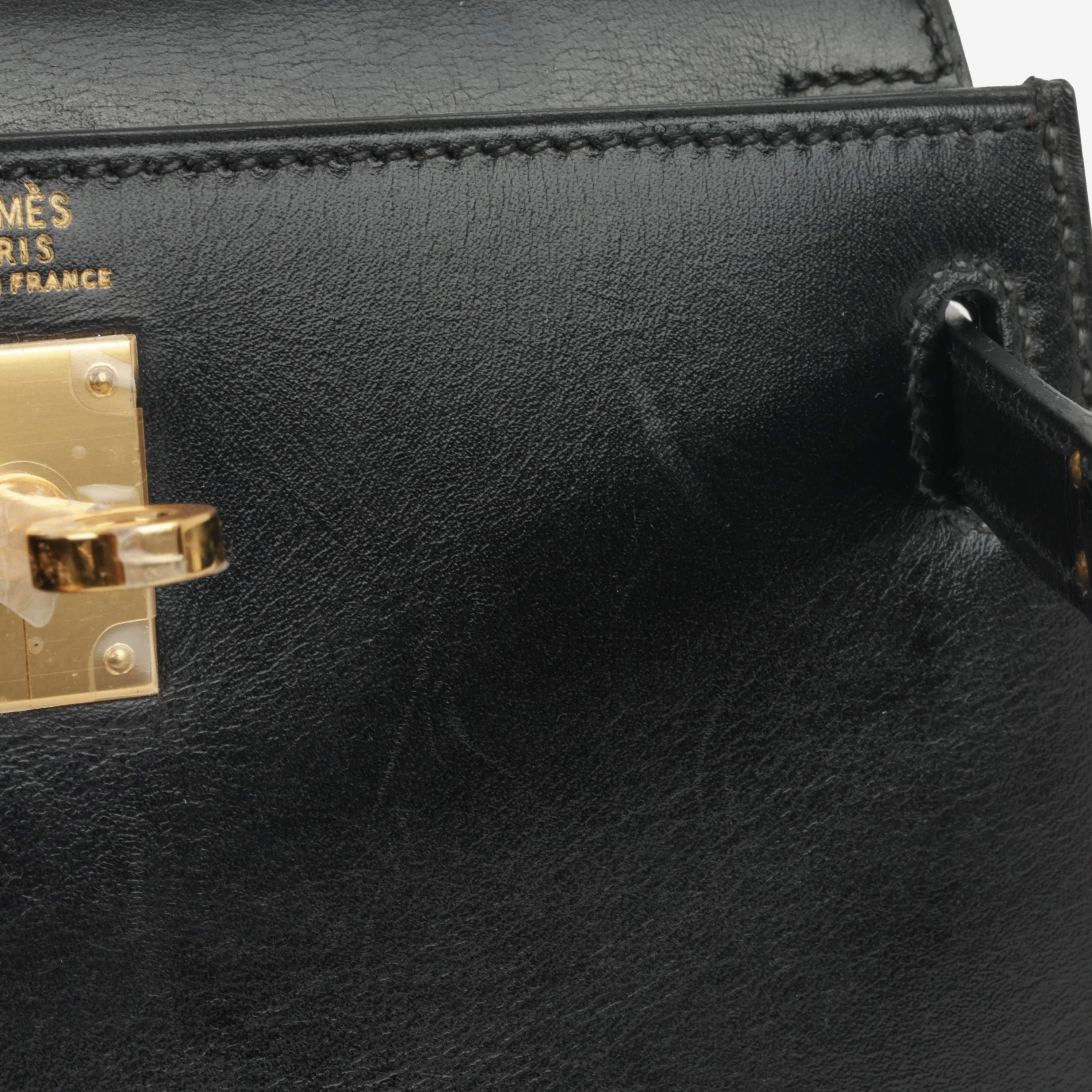 Hermès Vintage Kelly 20 - Black Box Calf | Gold Hardware - Image 12