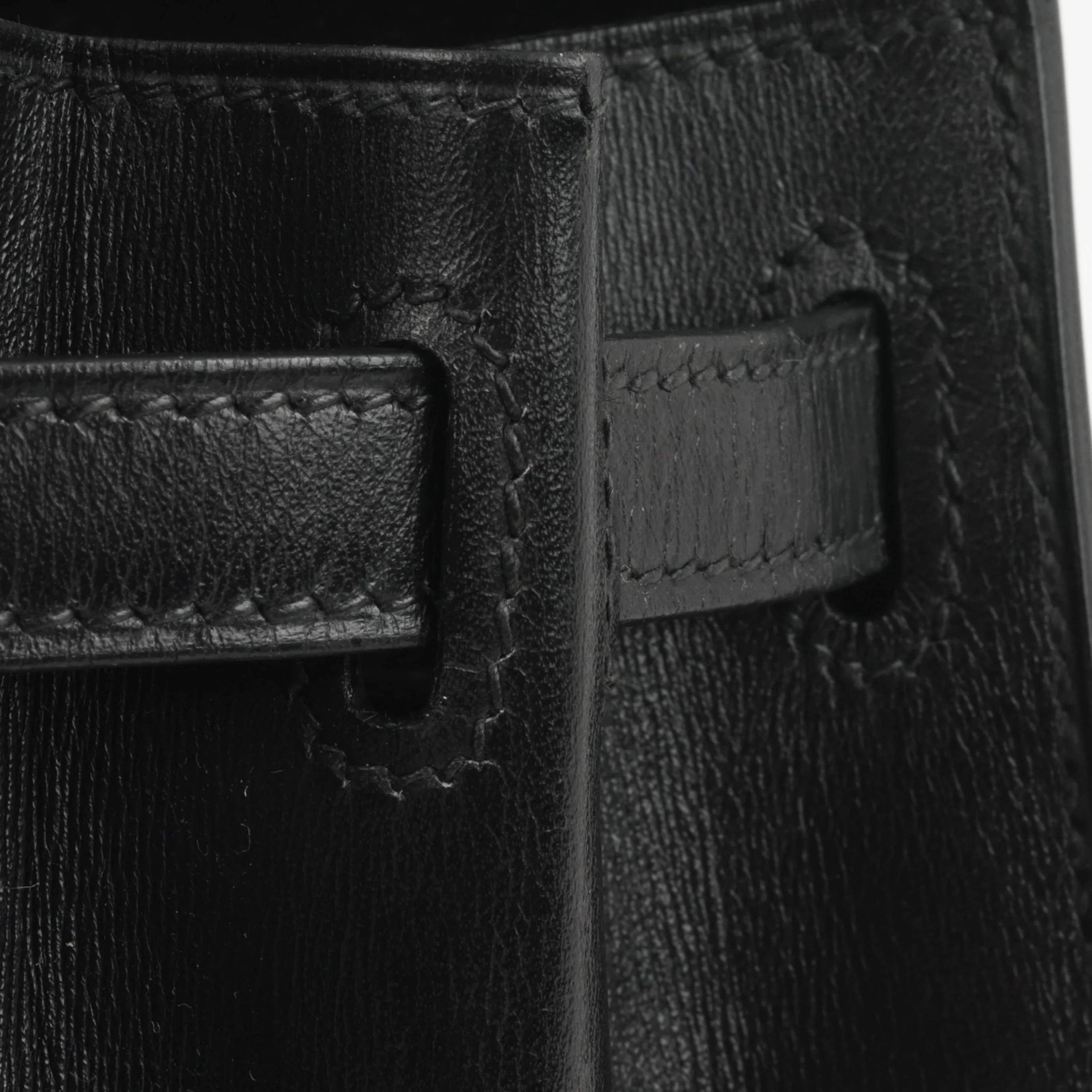 Hermès Vintage Kelly 20 - Black Box Calf | Gold Hardware - Image 9