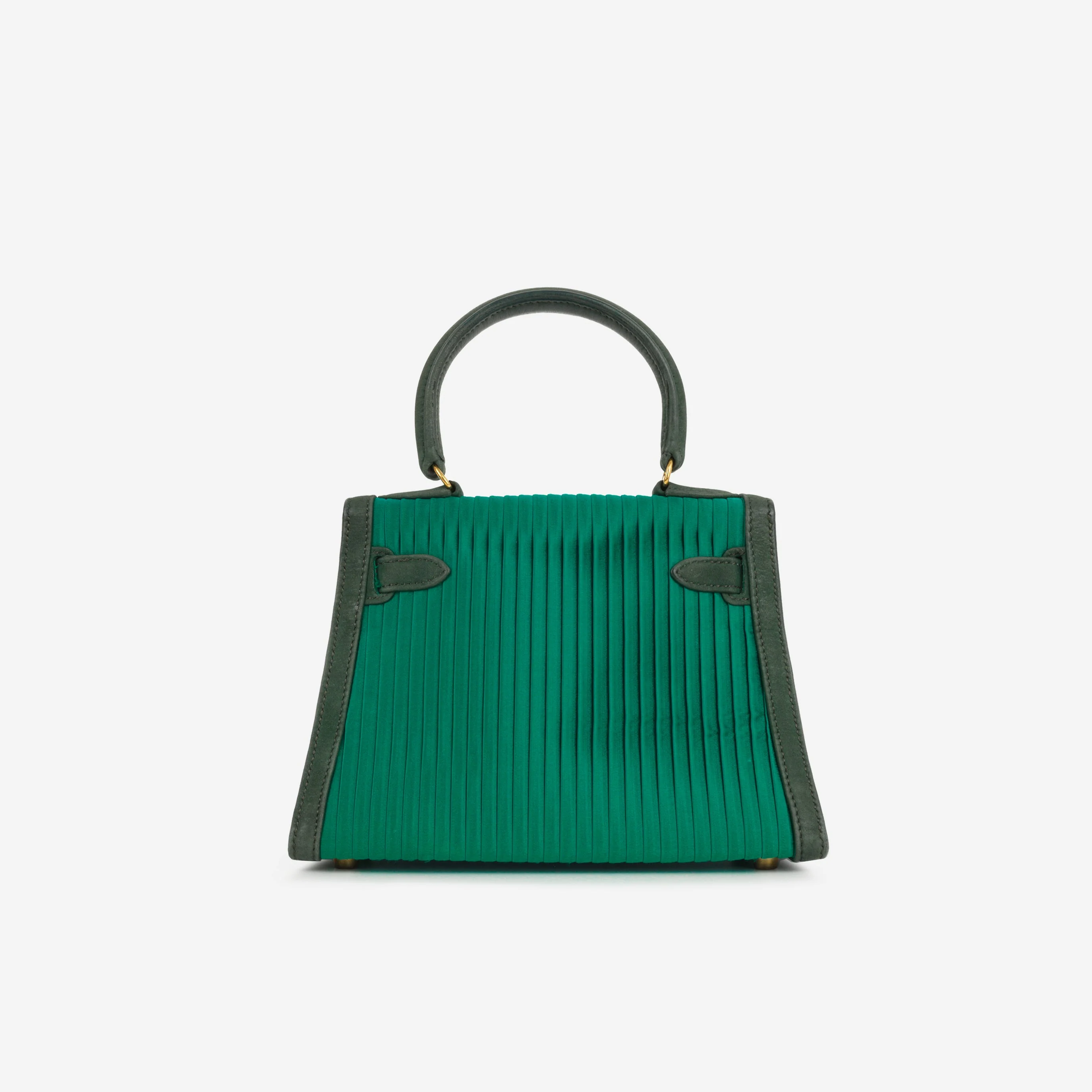 Hermès Vintage Kelly 20 - Malachite Satin/Vert Fonce Veau Velours | Gold Hardware - Image 2