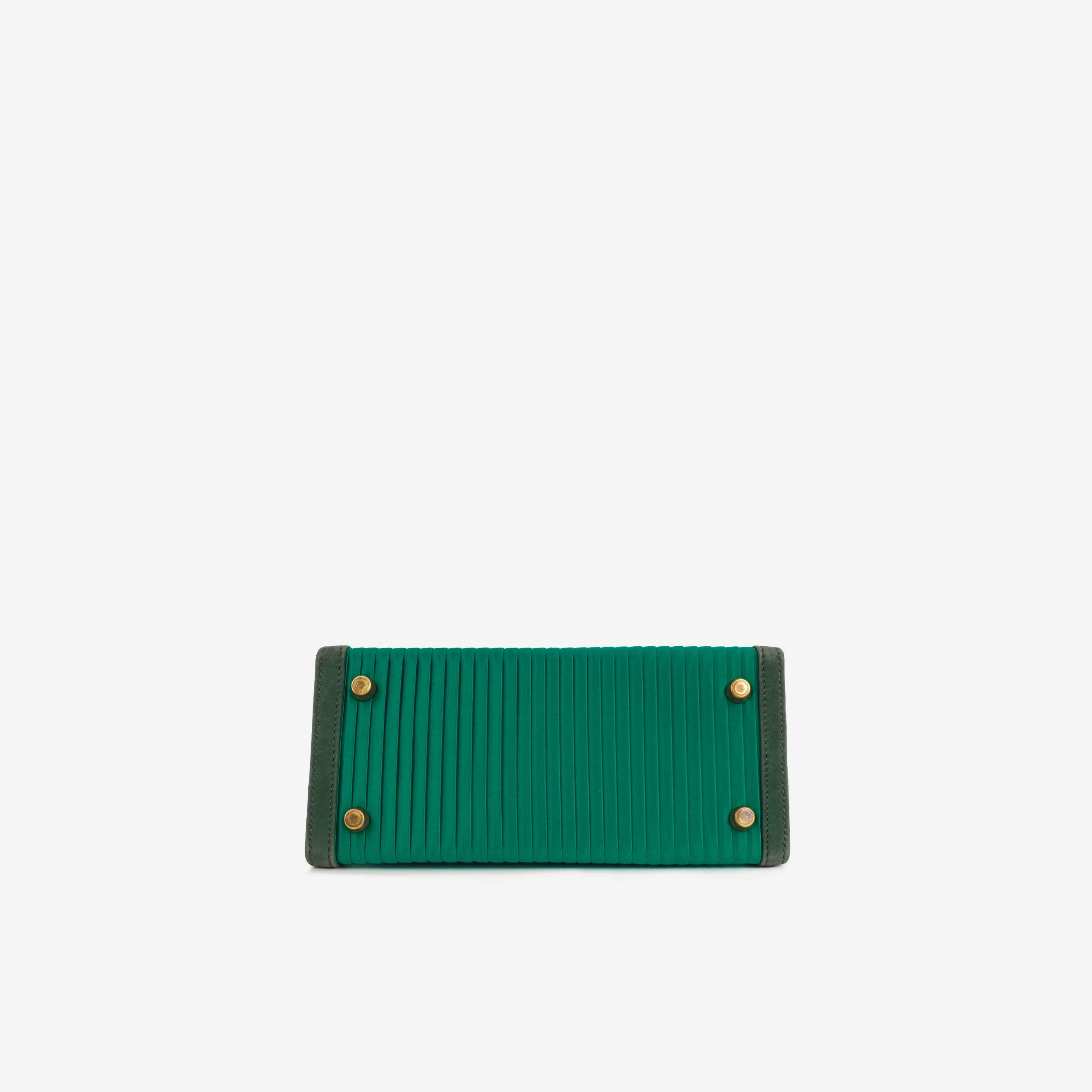Hermès Vintage Kelly 20 - Malachite Satin/Vert Fonce Veau Velours | Gold Hardware - Image 4