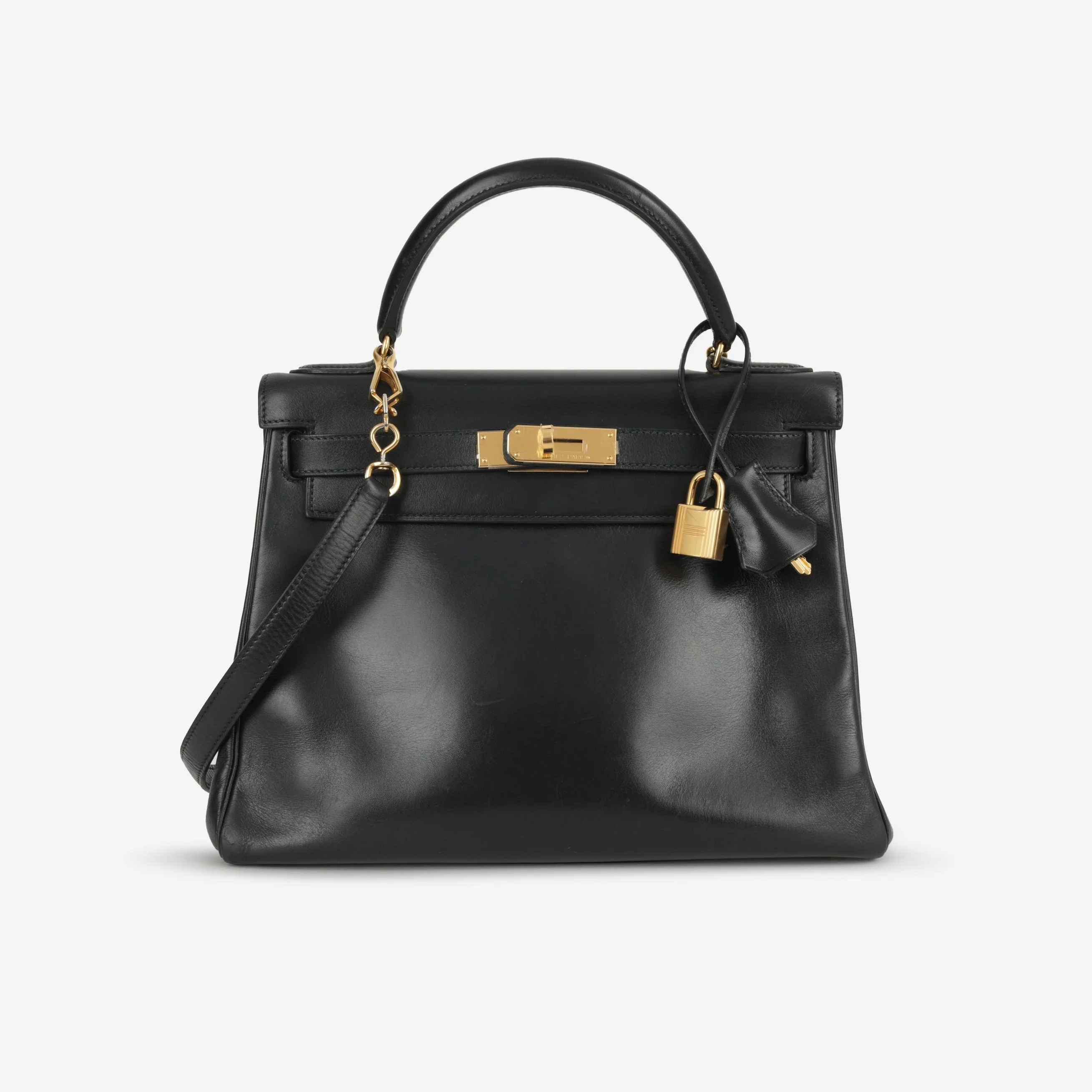 Hermès Vintage Kelly 28 - Black Box Calf | Gold Hardware - Image 2