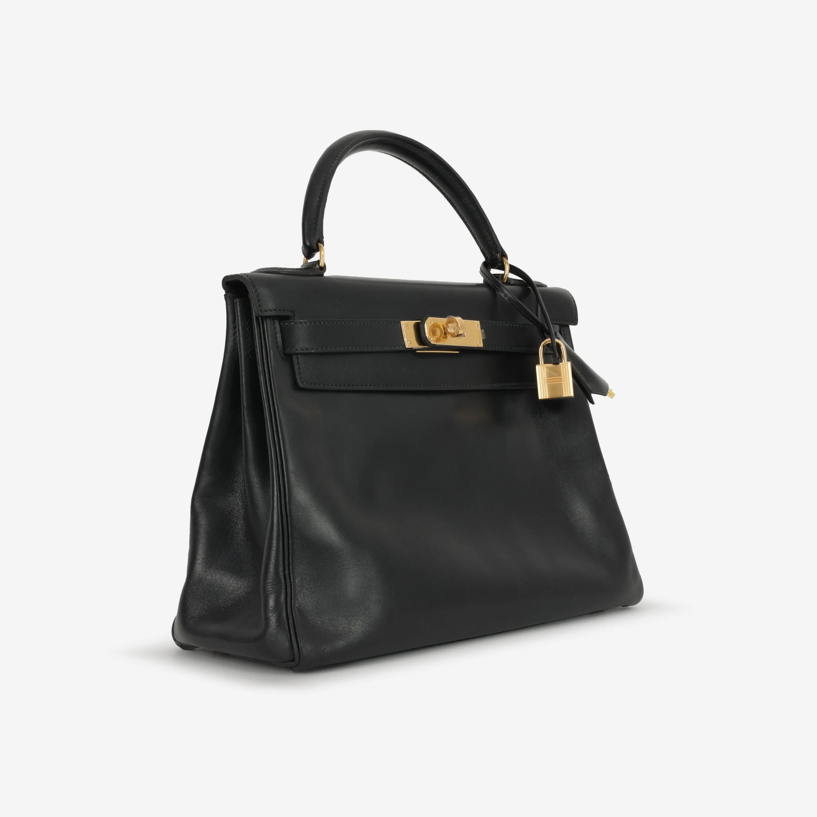 Hermès Vintage Kelly 28 - Black Box Calf | Gold Hardware - Image 3