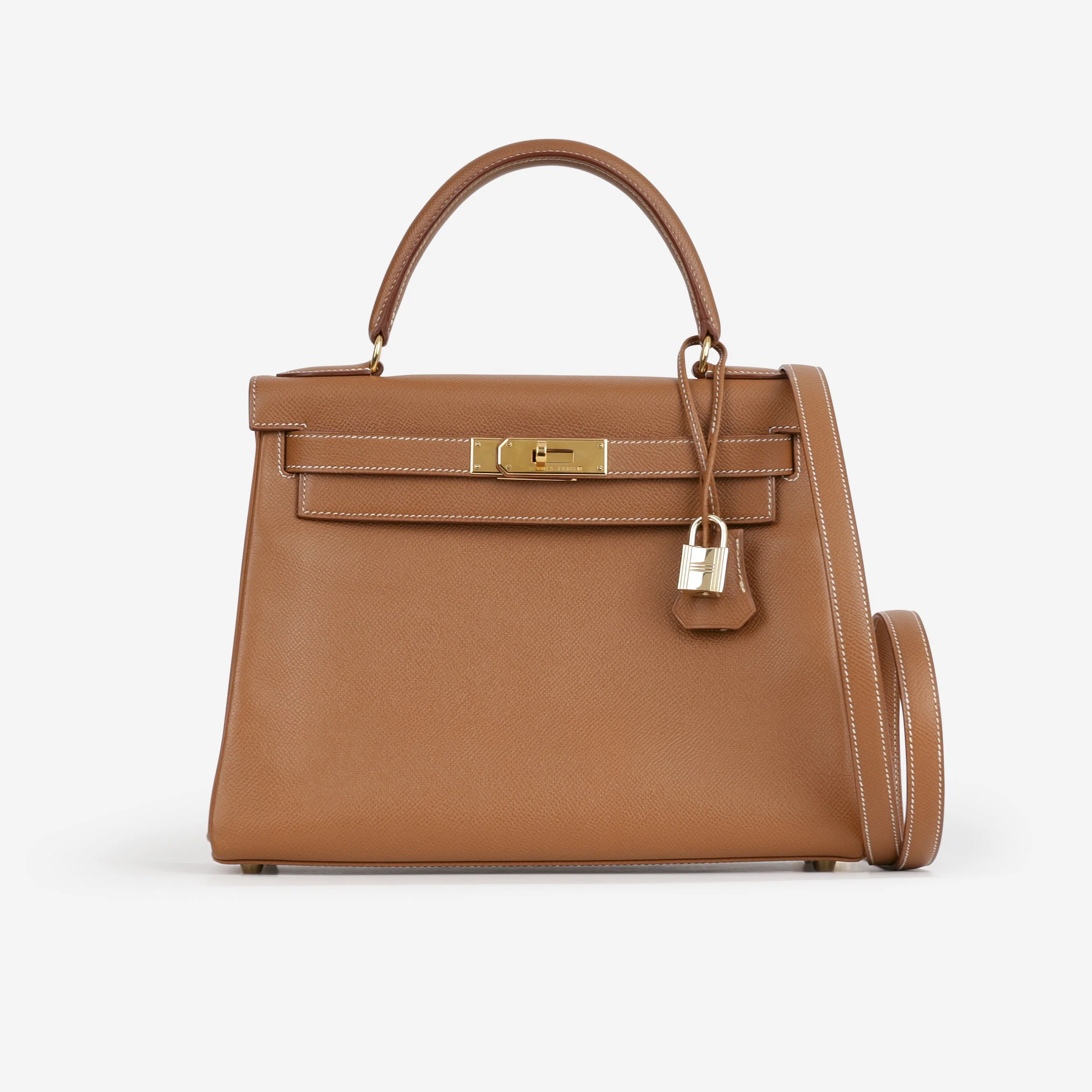 Hermès Vintage Kelly 28 - Gold Courchevel | Gold Hardware - Image 2