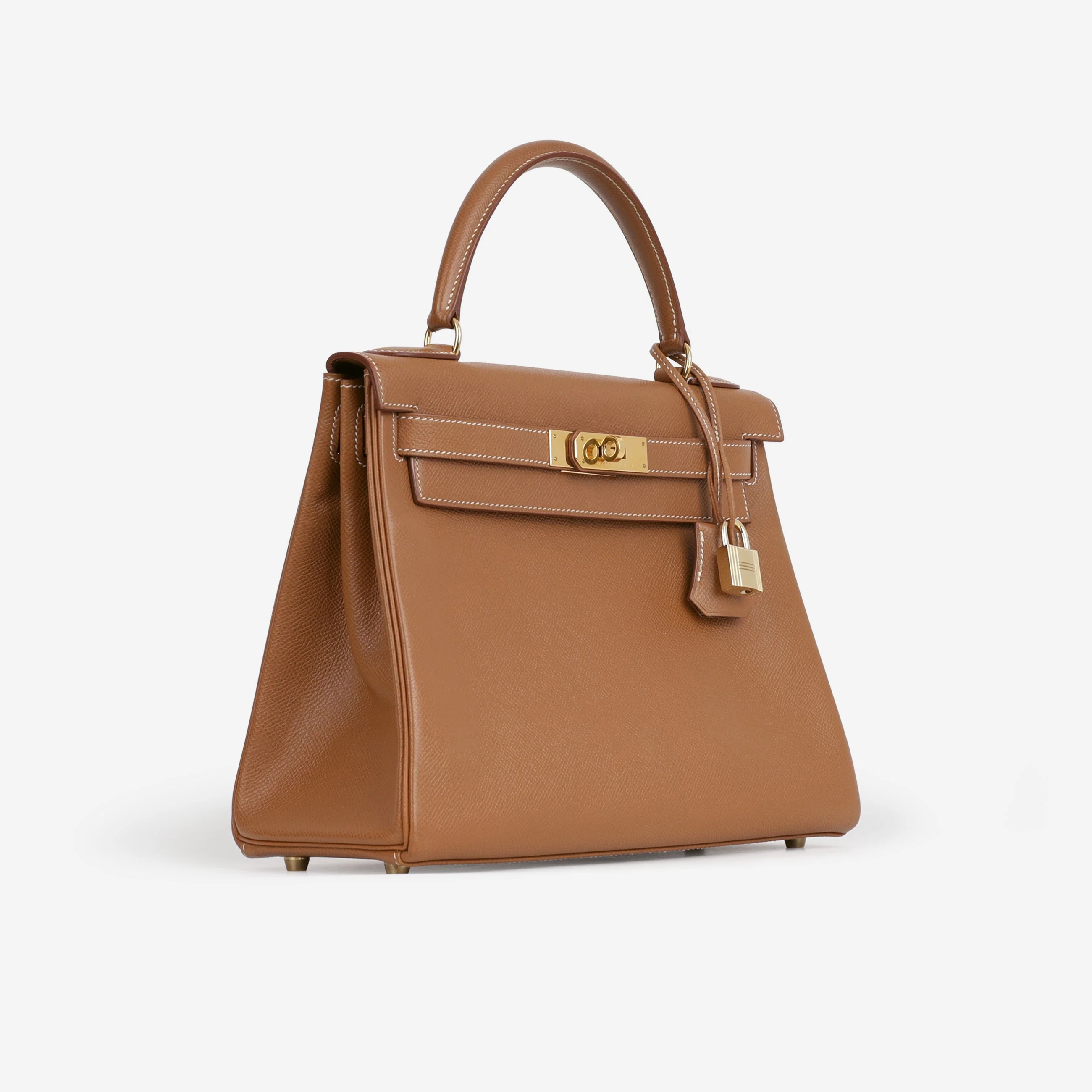 Hermès Vintage Kelly 28 - Gold Courchevel | Gold Hardware - Image 3