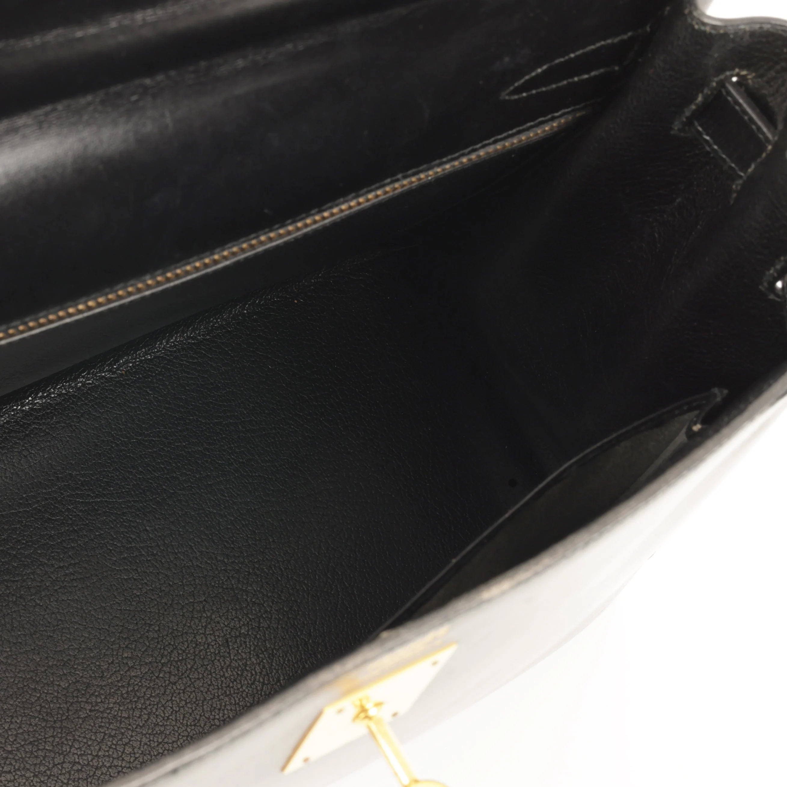 Hermès Vintage Kelly 32 - Black Box Calf | Gold Hardware - Image 8