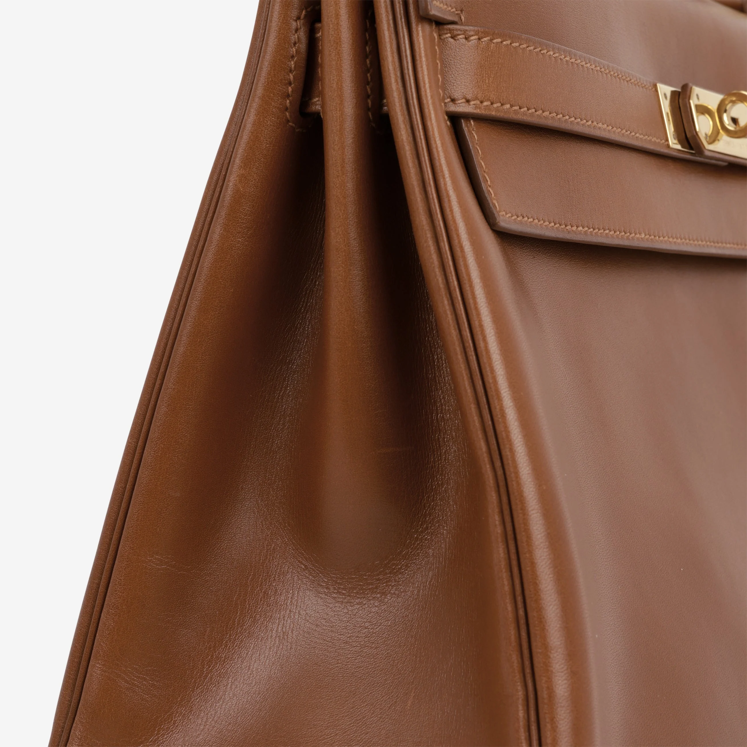 Hermès Vintage Kelly 32 Retourne - Noisette Box Calf | Gold Hardware - Image 15
