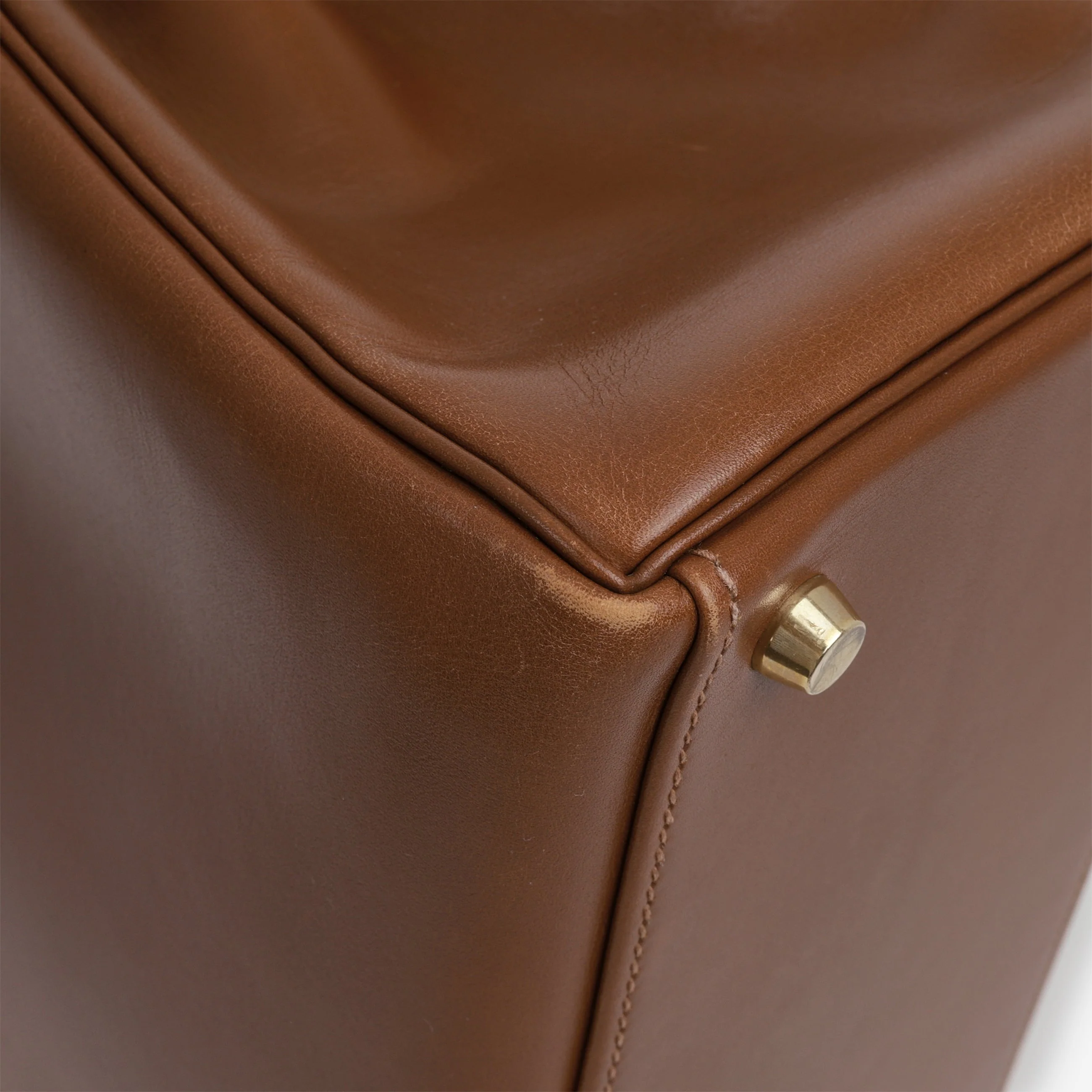 Hermès Vintage Kelly 32 Retourne - Noisette Box Calf | Gold Hardware - Image 17