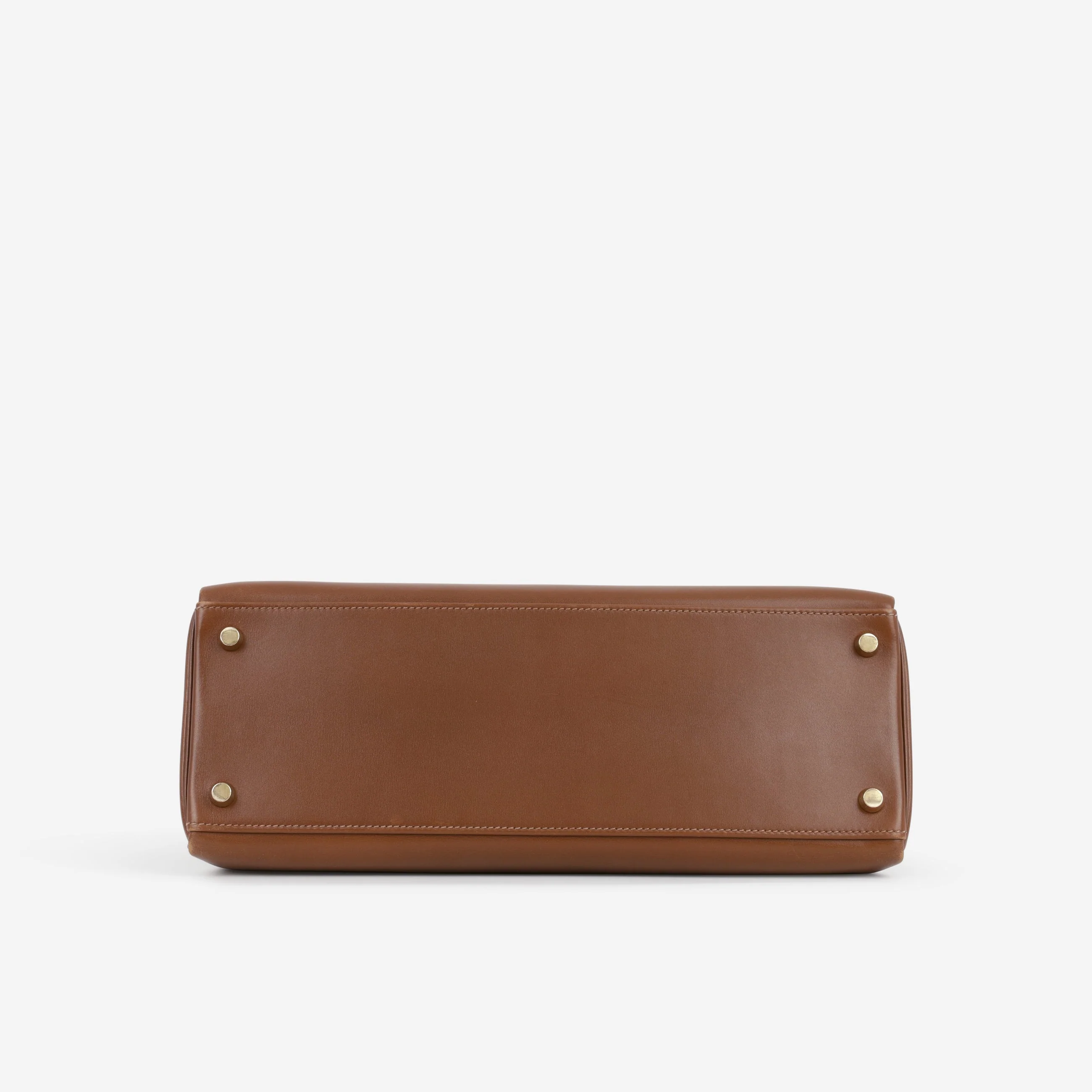 Hermès Vintage Kelly 32 Retourne - Noisette Box Calf | Gold Hardware - Image 5
