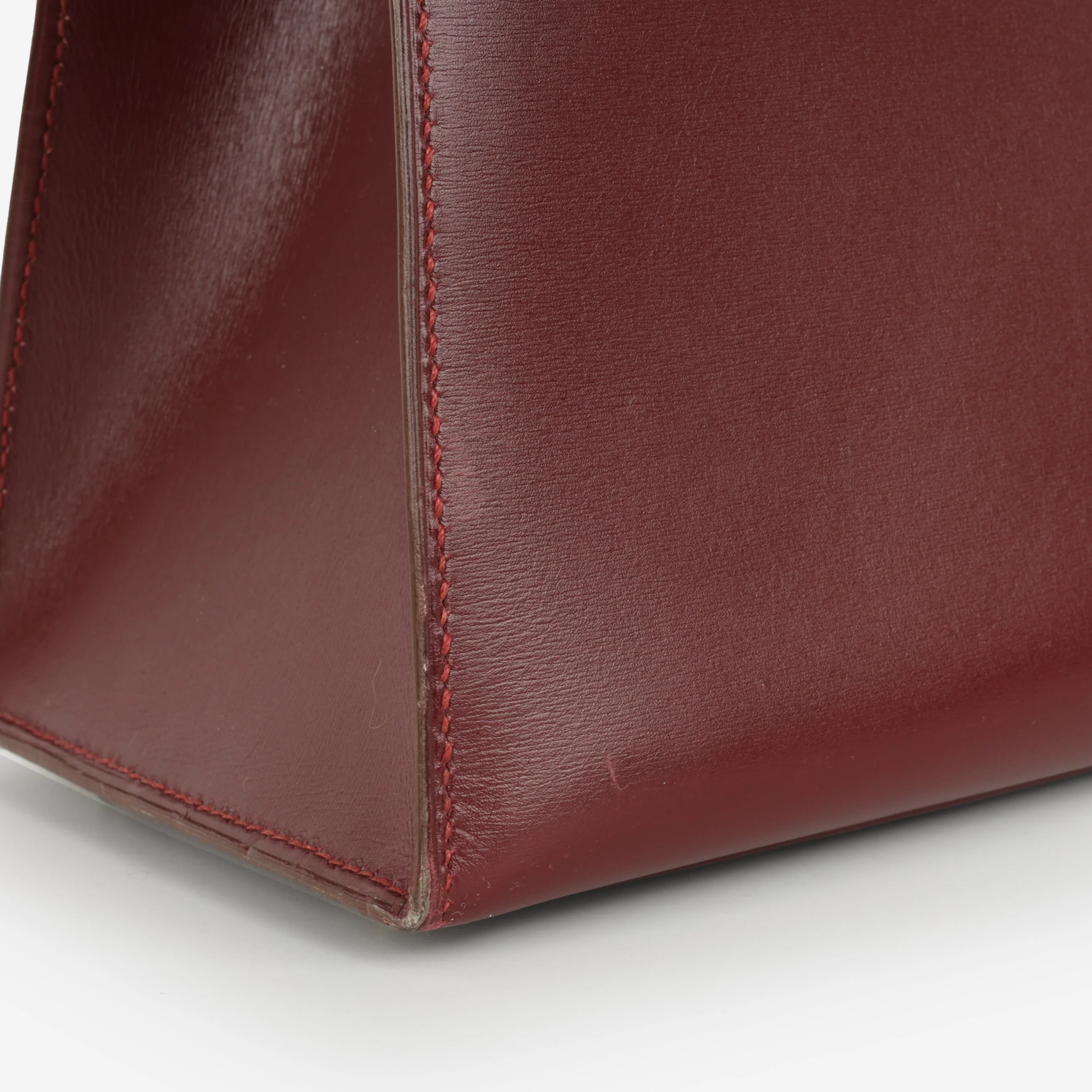 Hermès Vintage Kelly 32 - Rouge H Box Calf | Gold Hardware - Image 12