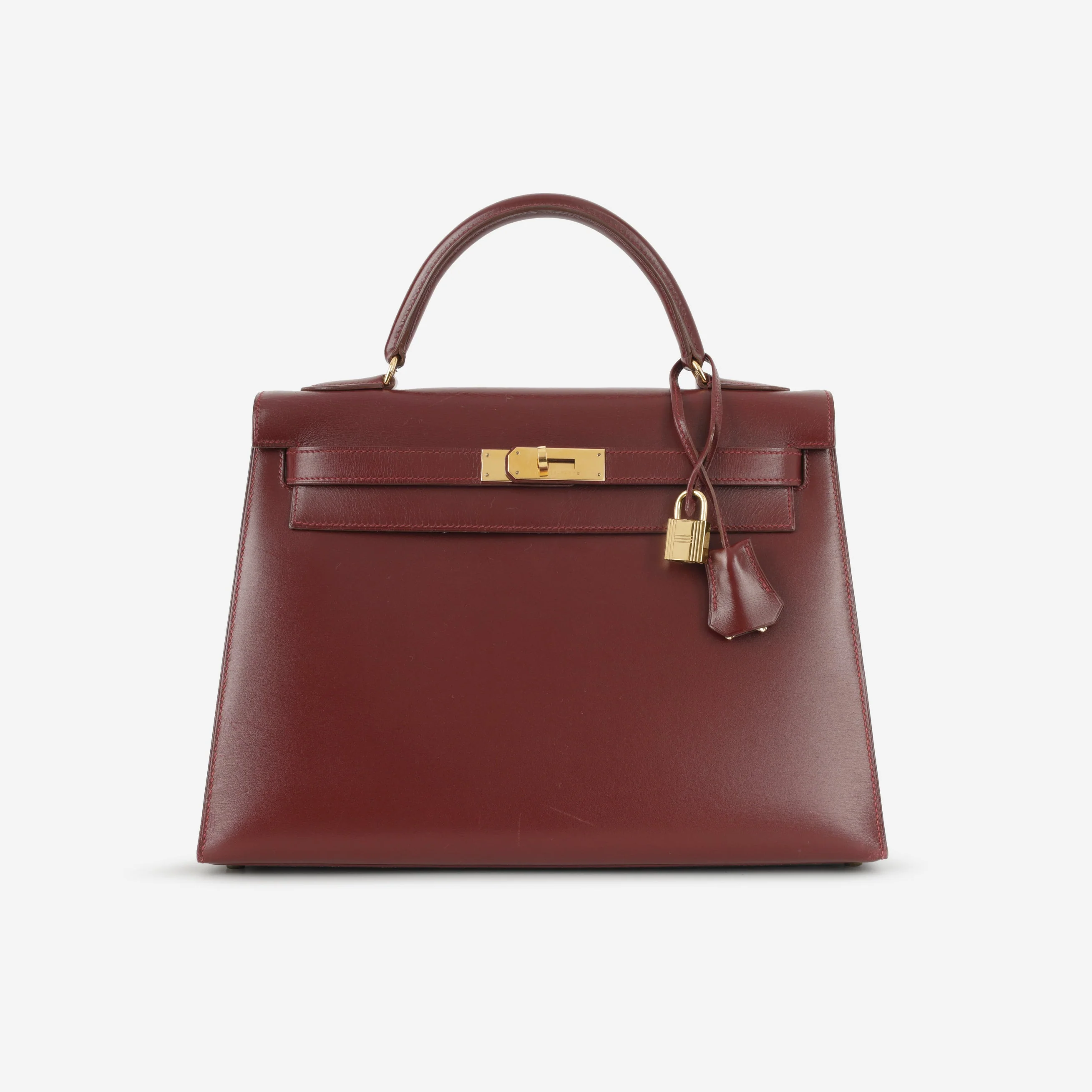 Hermès Vintage Kelly 32 - Rouge H Box Calf | Gold Hardware - Image 2