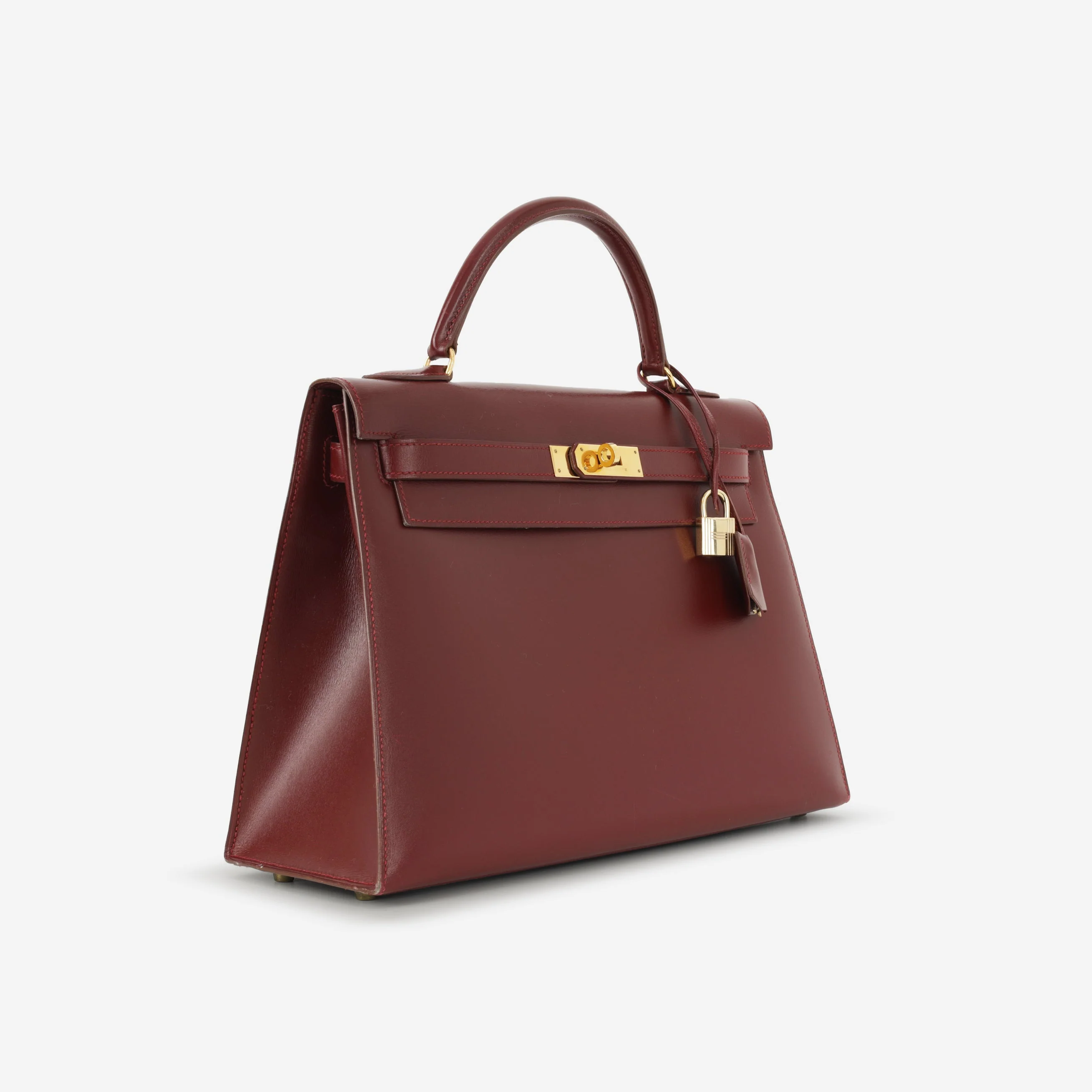 Hermès Vintage Kelly 32 - Rouge H Box Calf | Gold Hardware - Image 3