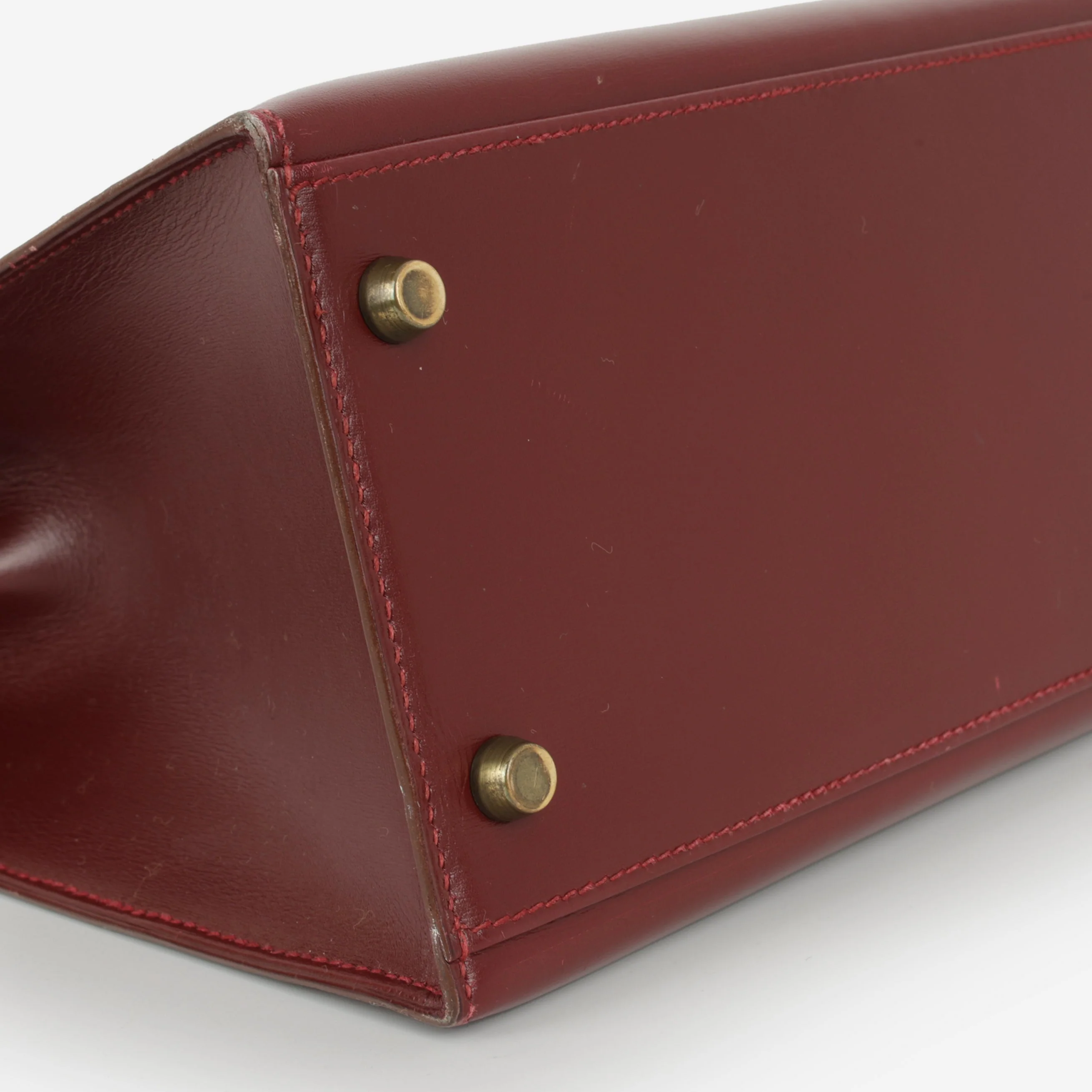 Hermès Vintage Kelly 32 - Rouge H Box Calf | Gold Hardware - Image 6